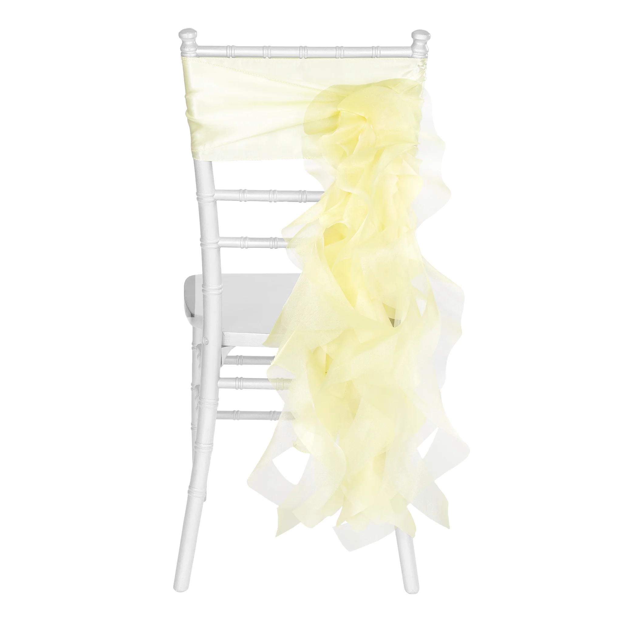 Curly Willow Chair Sash - Pastel Yellow - Image 6
