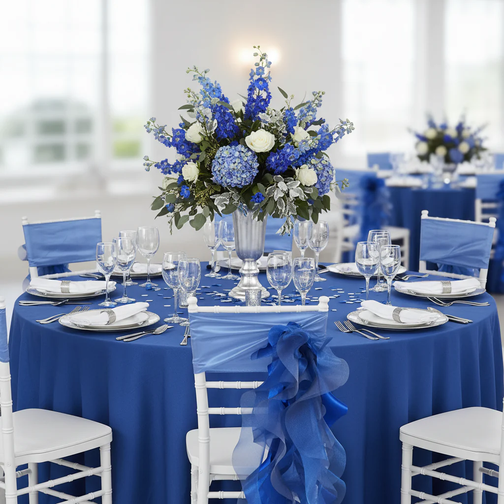 Curly Willow Chair Sash - Royal Blue - Image 6
