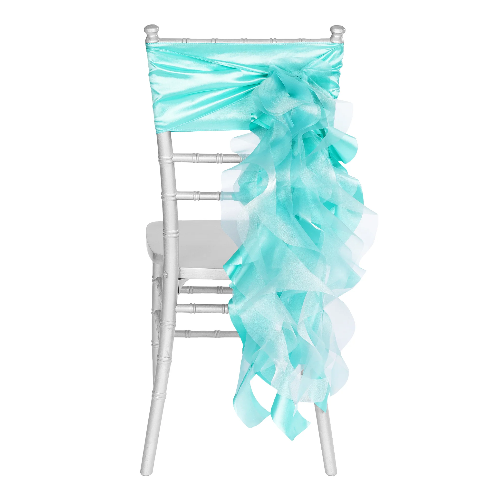 Curly Willow Chair Sash - Turquoise - Image 6