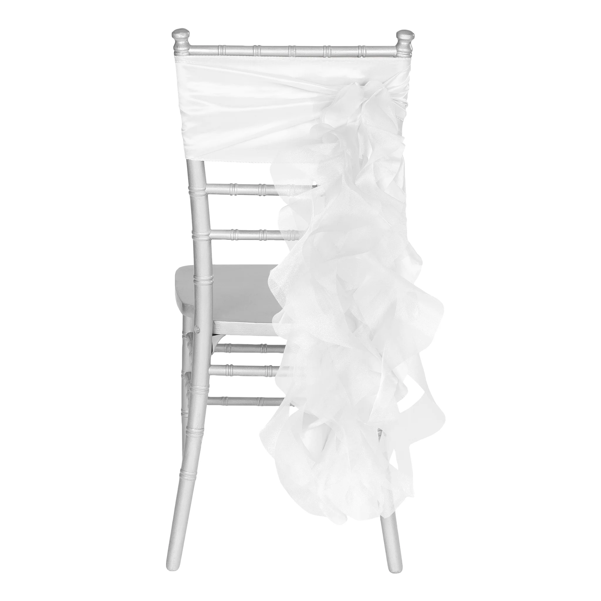 Curly Willow Chair Sash - White - Image 6