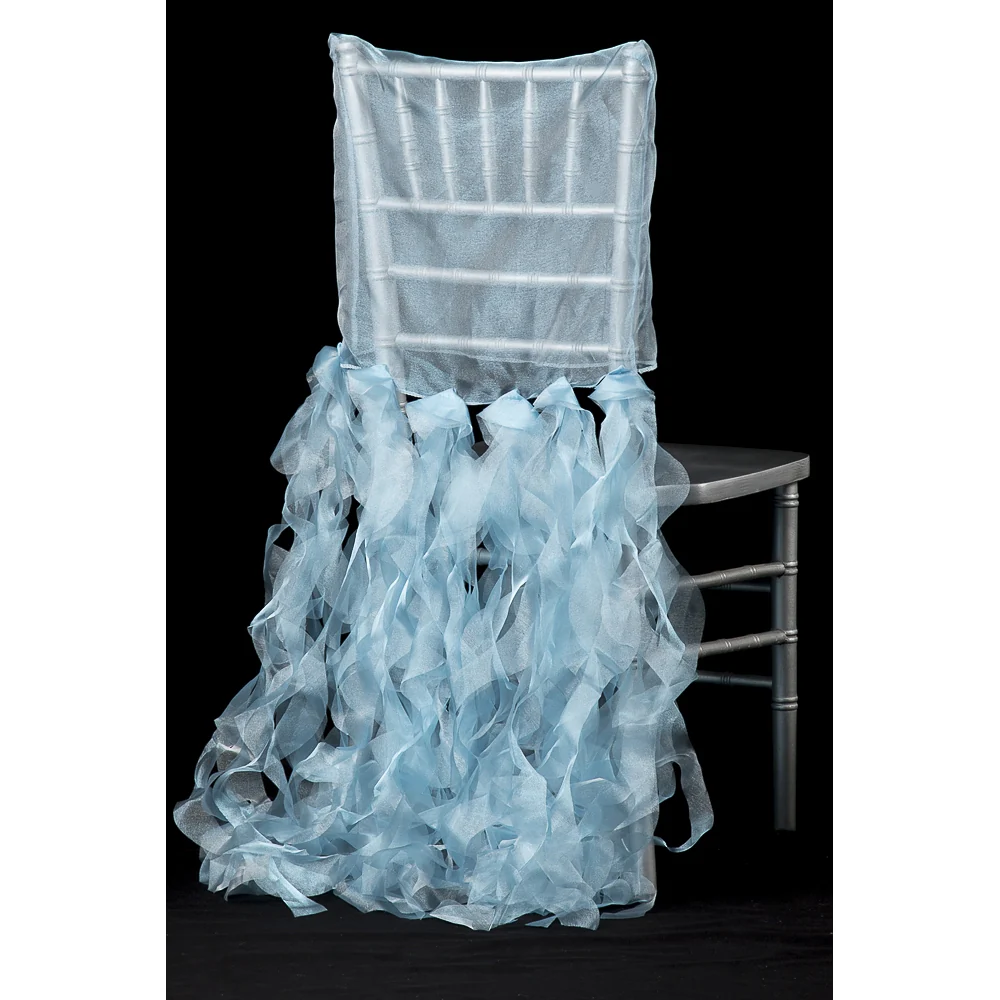 Curly Willow Chiavari Chair Back Slip Cover - Baby Blue