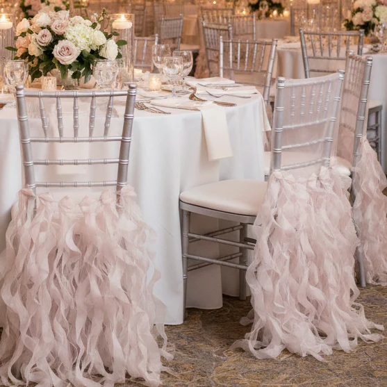 Curly Willow Chiavari Chair Back Slip Cover - Blush/Rose Gold - Image 7