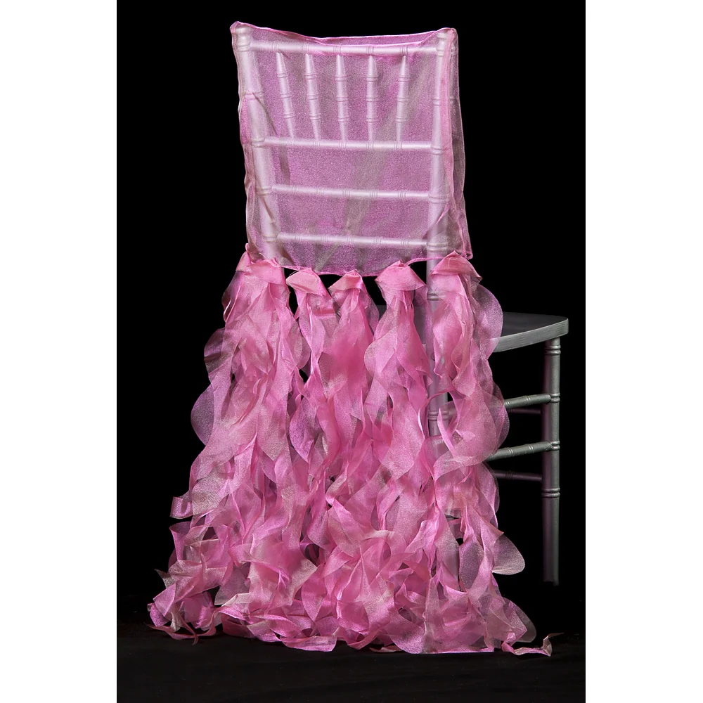 Curly Willow Chiavari Chair Back Slip Cover - Fuchsia