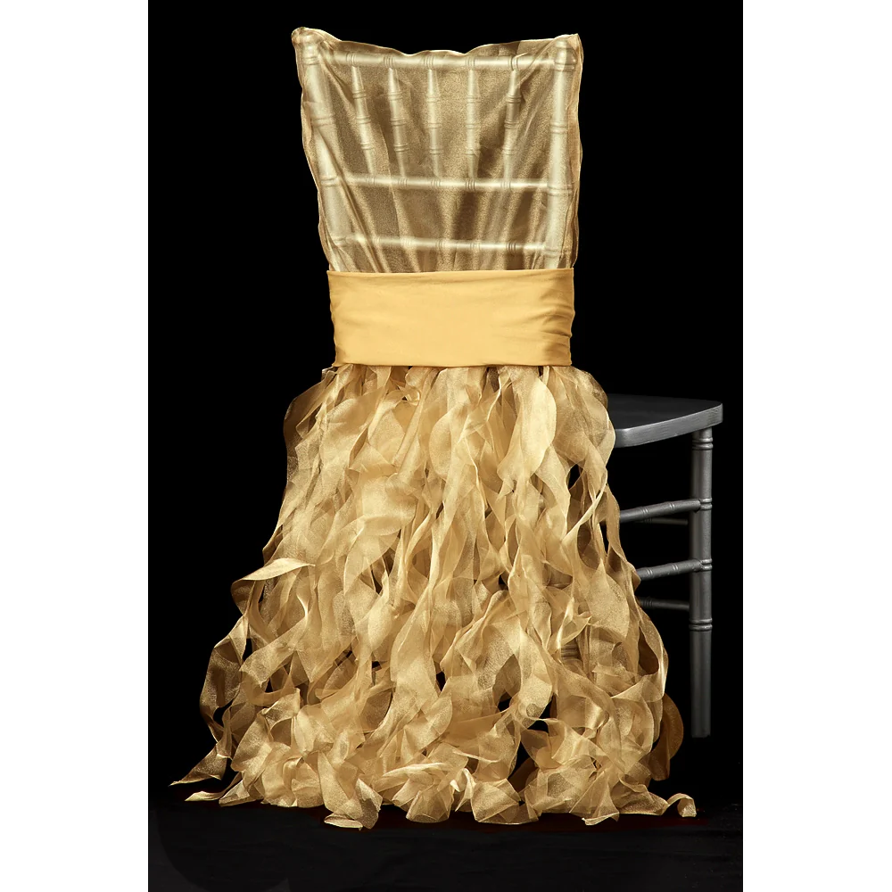 Curly Willow Chiavari Chair Back Slip Cover - Gold - Image 2