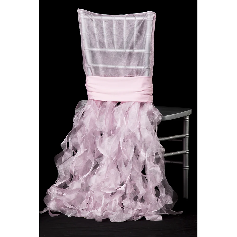 Curly Willow Chiavari Chair Back Slip Cover - Pink - Image 3