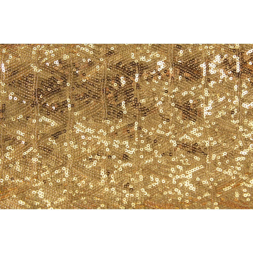 Diamond Glitz Sequin Table Runner - Gold - Image 2