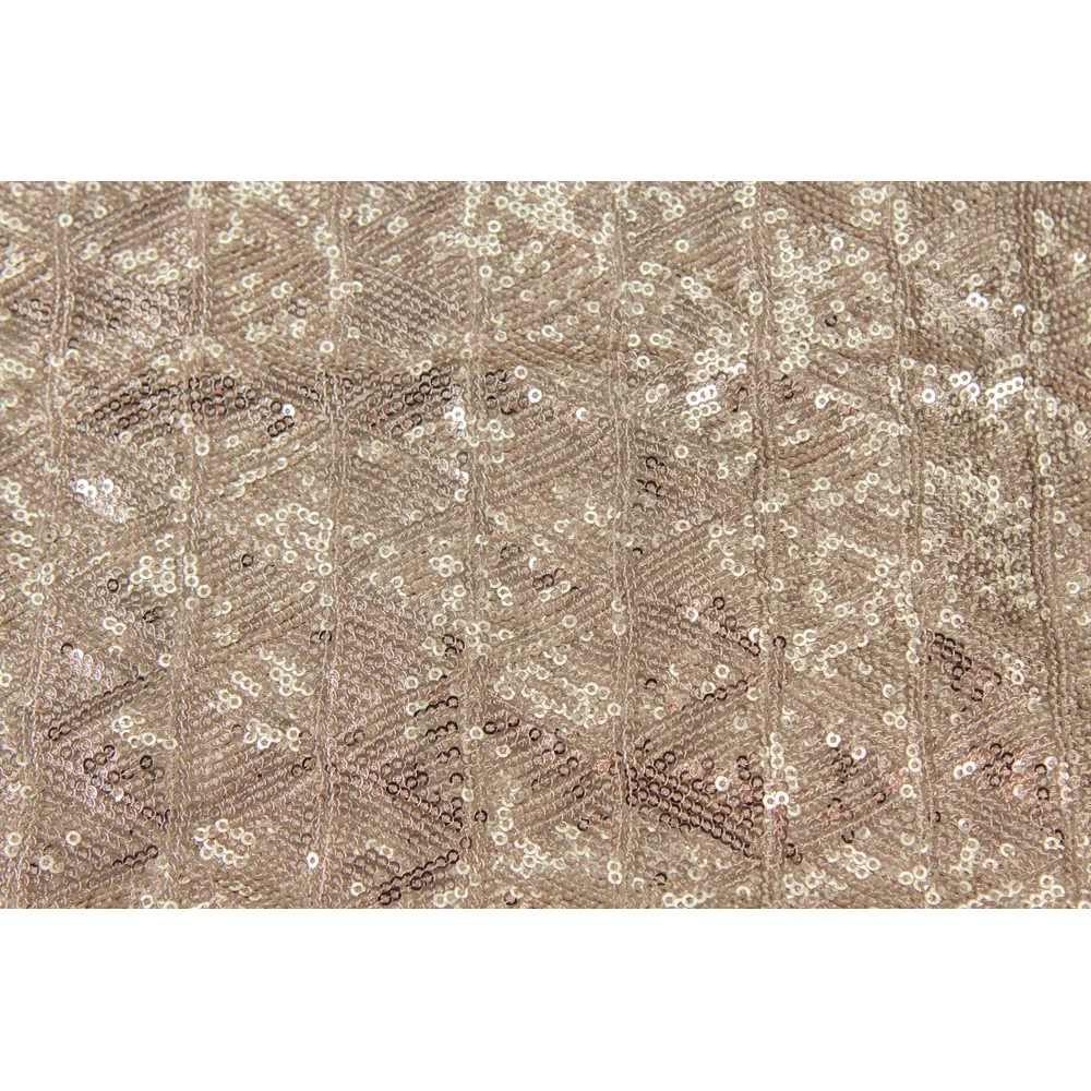 Diamond Glitz Sequins 120" Round Tablecloth - Champagne - Image 2