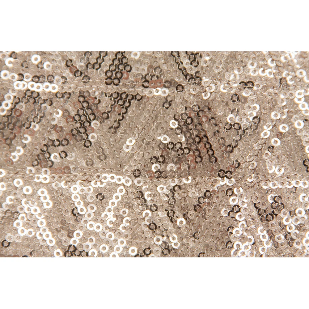 Diamond Glitz Sequins 120" Round Tablecloth - Champagne - Image 3