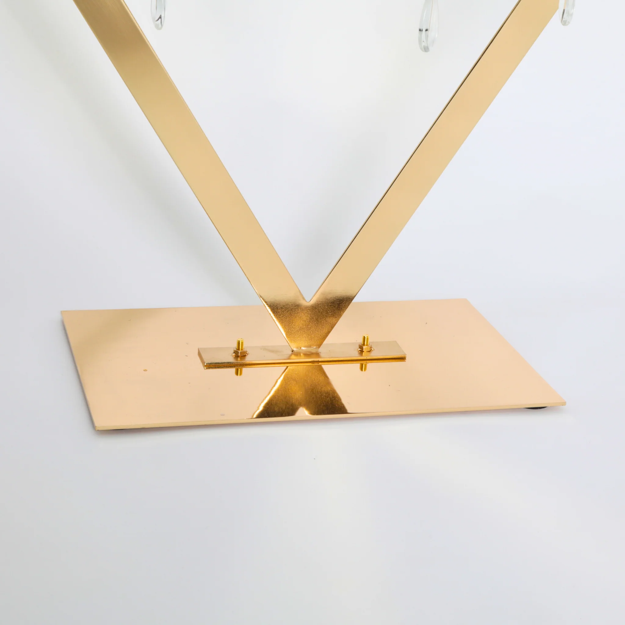 Diamond Shape Centerpiece with Hanging Chandelier - Gold - Image 10
