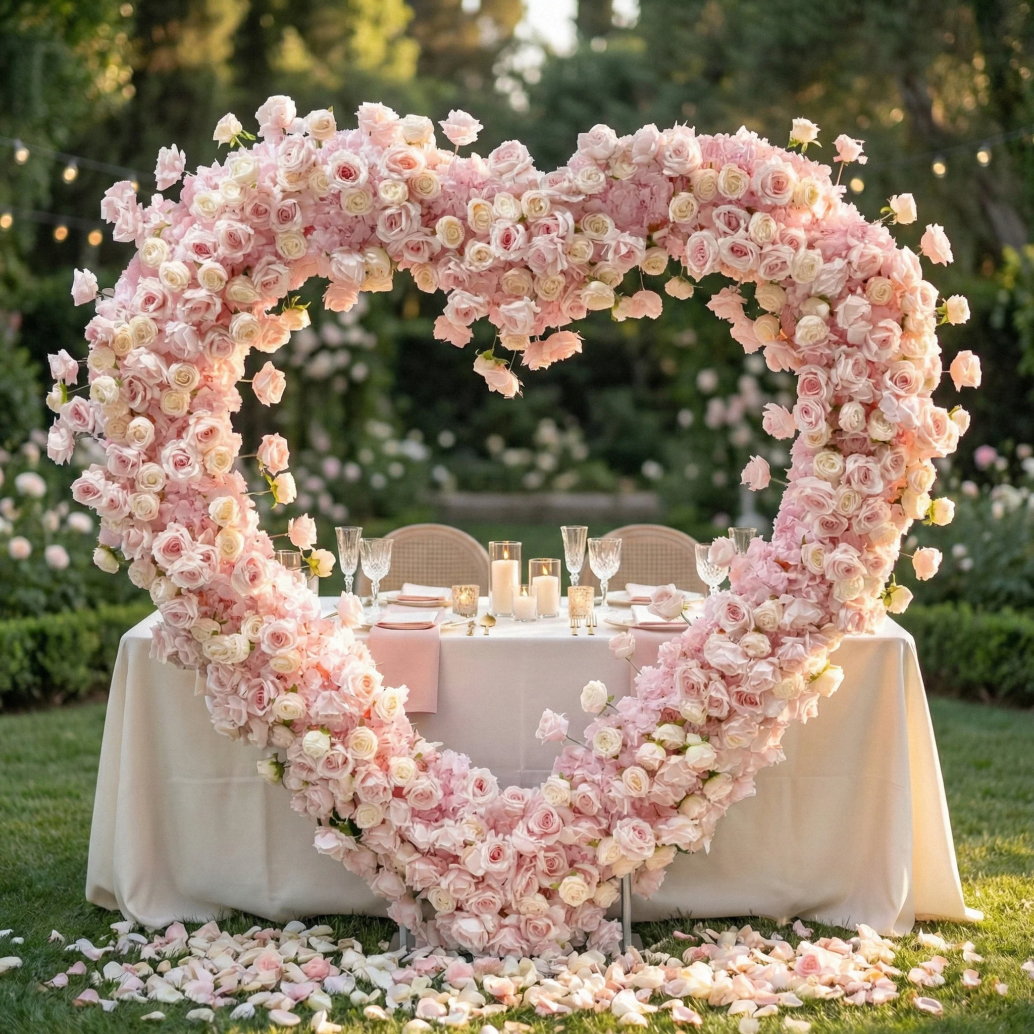 Double Heart Frame Arch Backdrop - Image 2