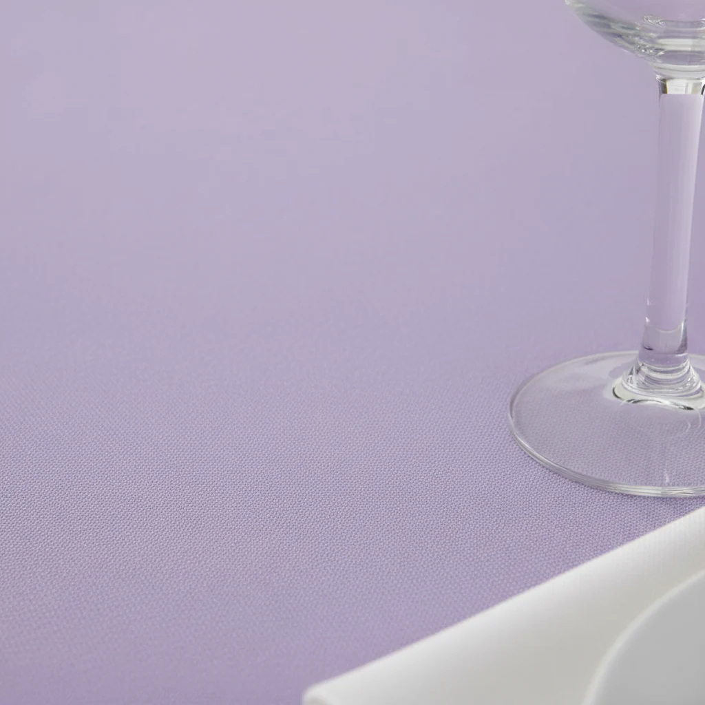Economy Polyester Tablecloth 120" Round - Lavender - Image 4