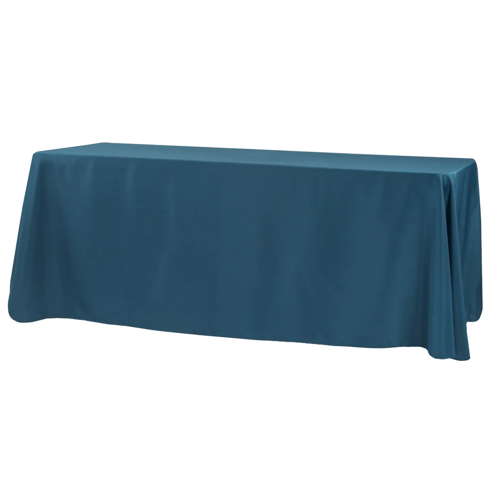 Economy Polyester Tablecloth 90"x156" Oblong Rectangular - Navy Blue