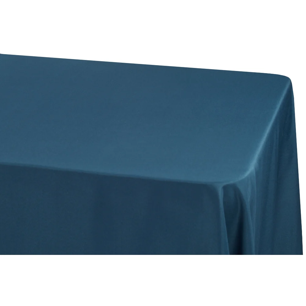 Economy Polyester Tablecloth 90"x156" Oblong Rectangular - Navy Blue - Image 2