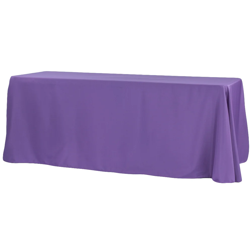 Economy Polyester Tablecloth 90"x156" Oblong Rectangular - Purple