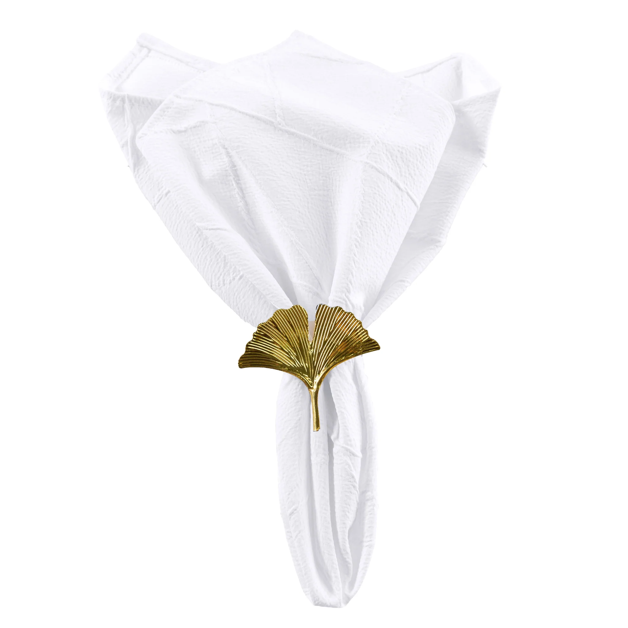 5 pcs/pk Embossed Geometric Jacquard Napkin 20"x20" - White - Image 4
