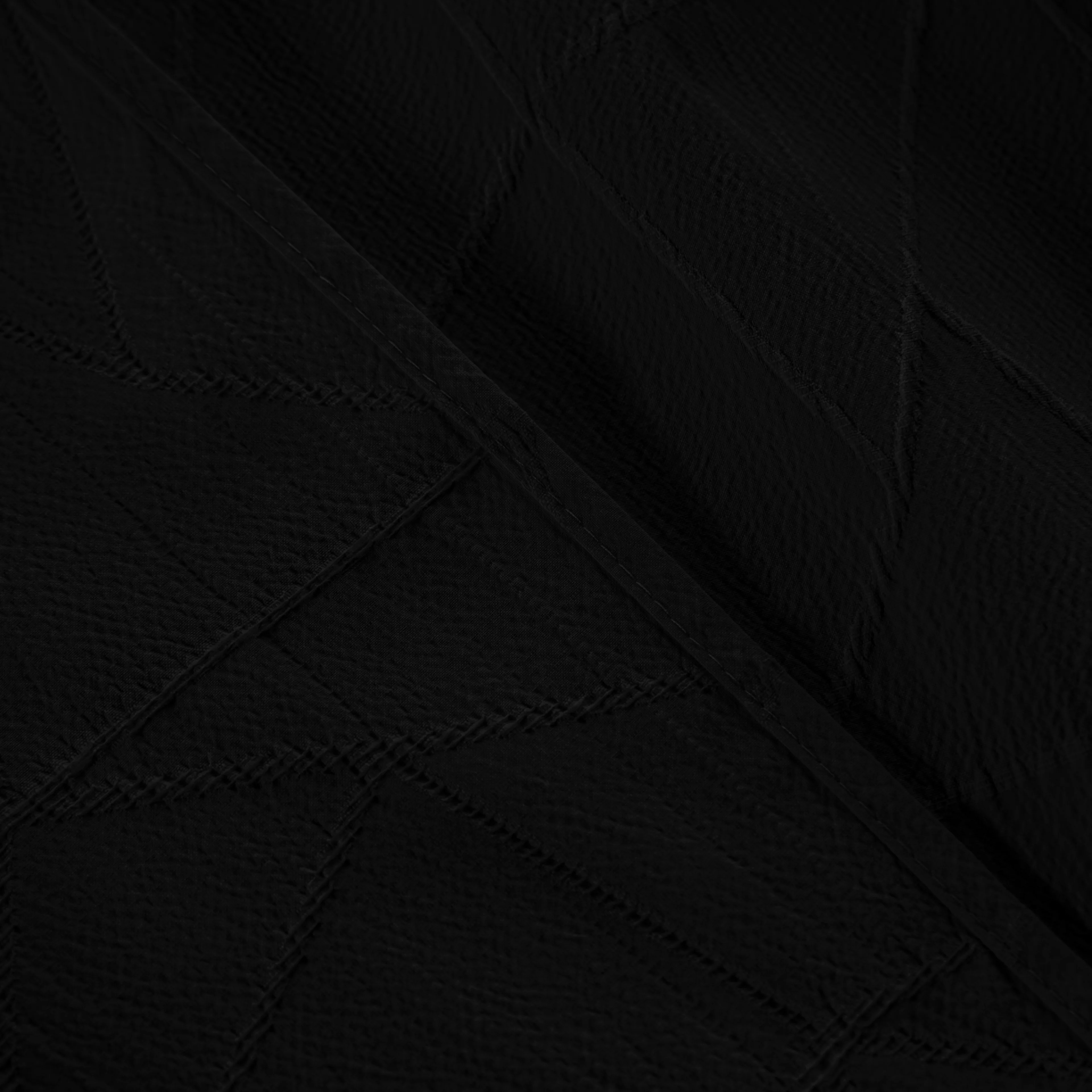 Embossed Geometric Jacquard 90"x156" Rectangle Tablecloth - Black - Image 9