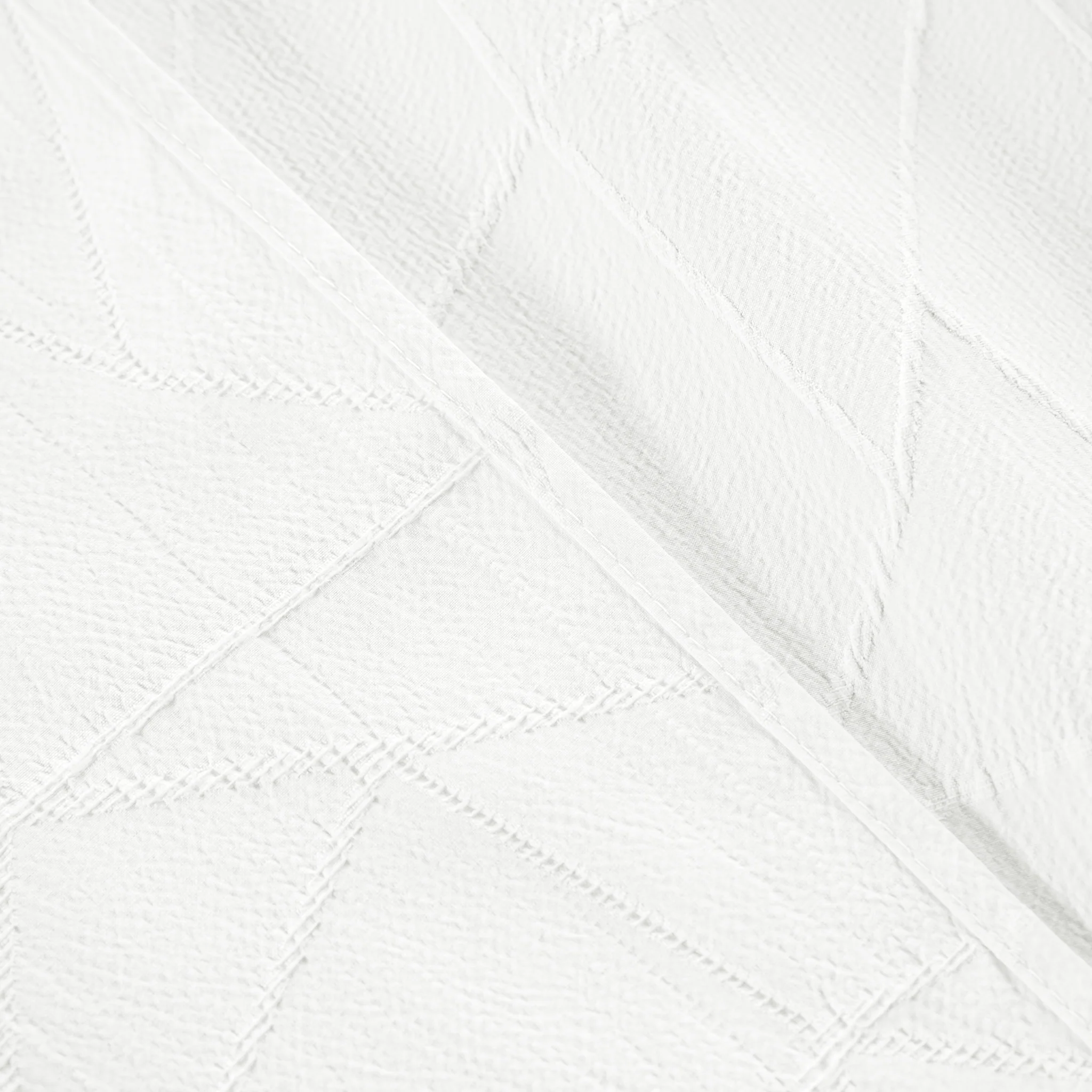 Embossed Geometric Jacquard 90"x156" Rectangle Tablecloth - Light Ivory/Off White - Image 4