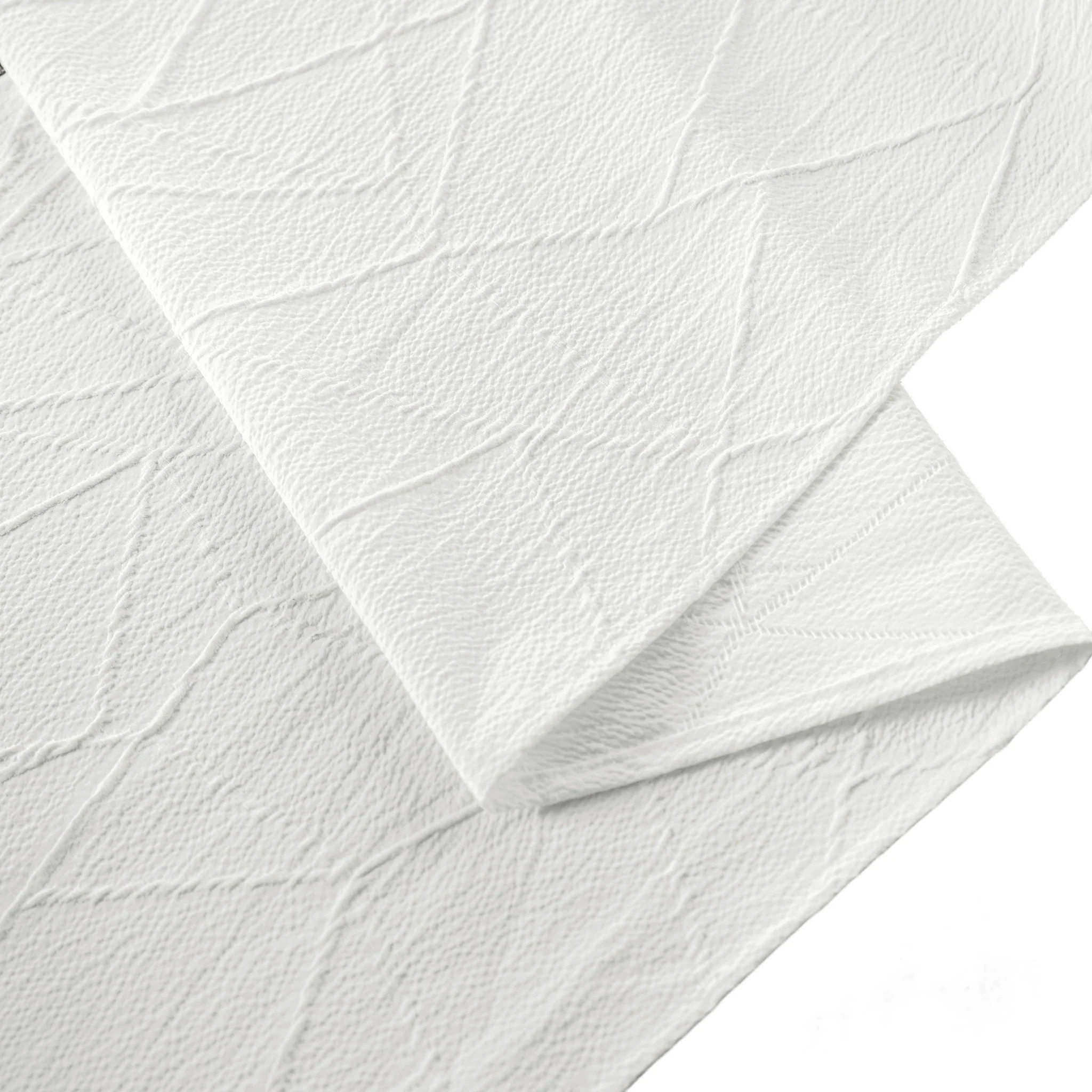 Embossed Geometric Jacquard Table Runner - Light Ivory/Off White - Image 3