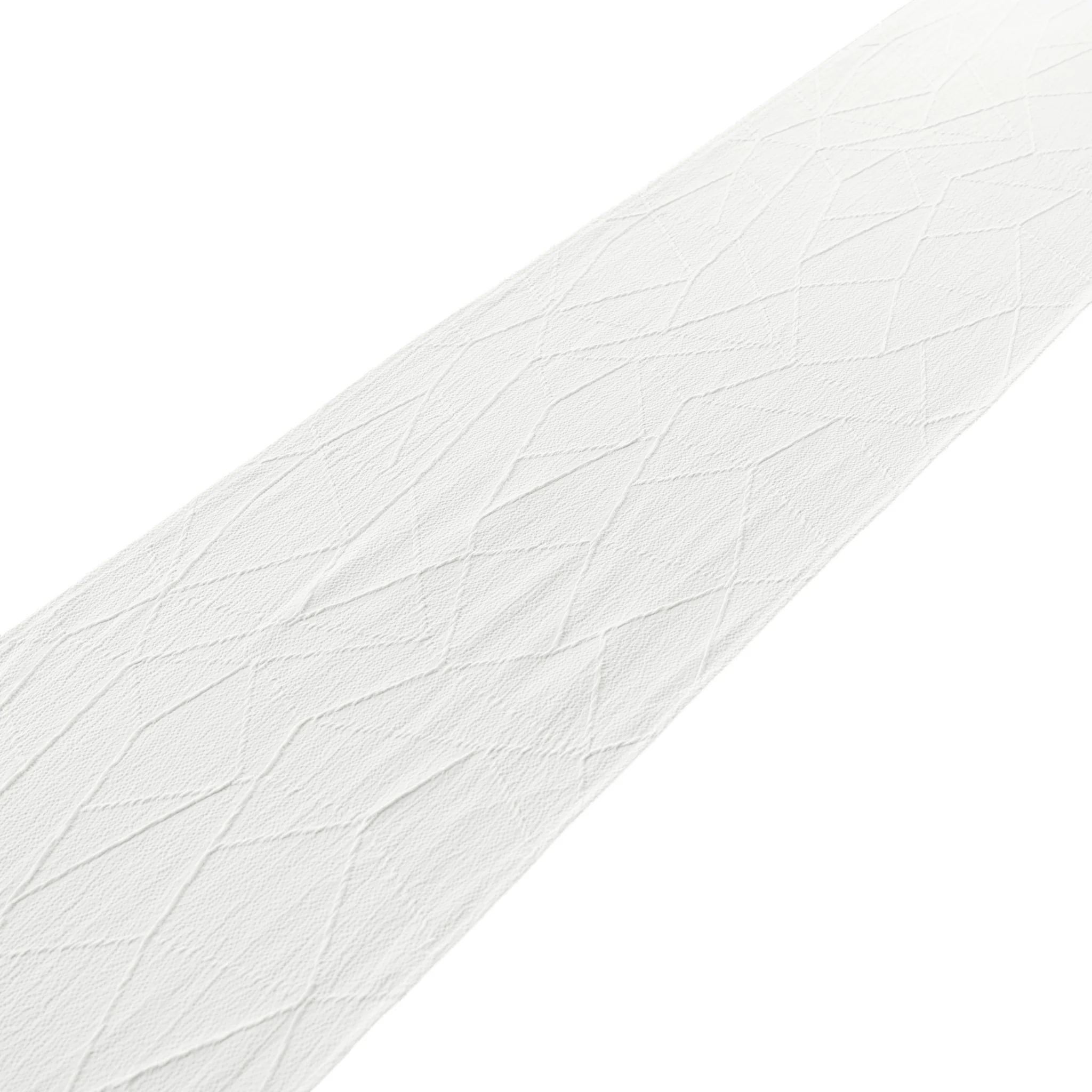 Embossed Geometric Jacquard Table Runner - Light Ivory/Off White - Image 9