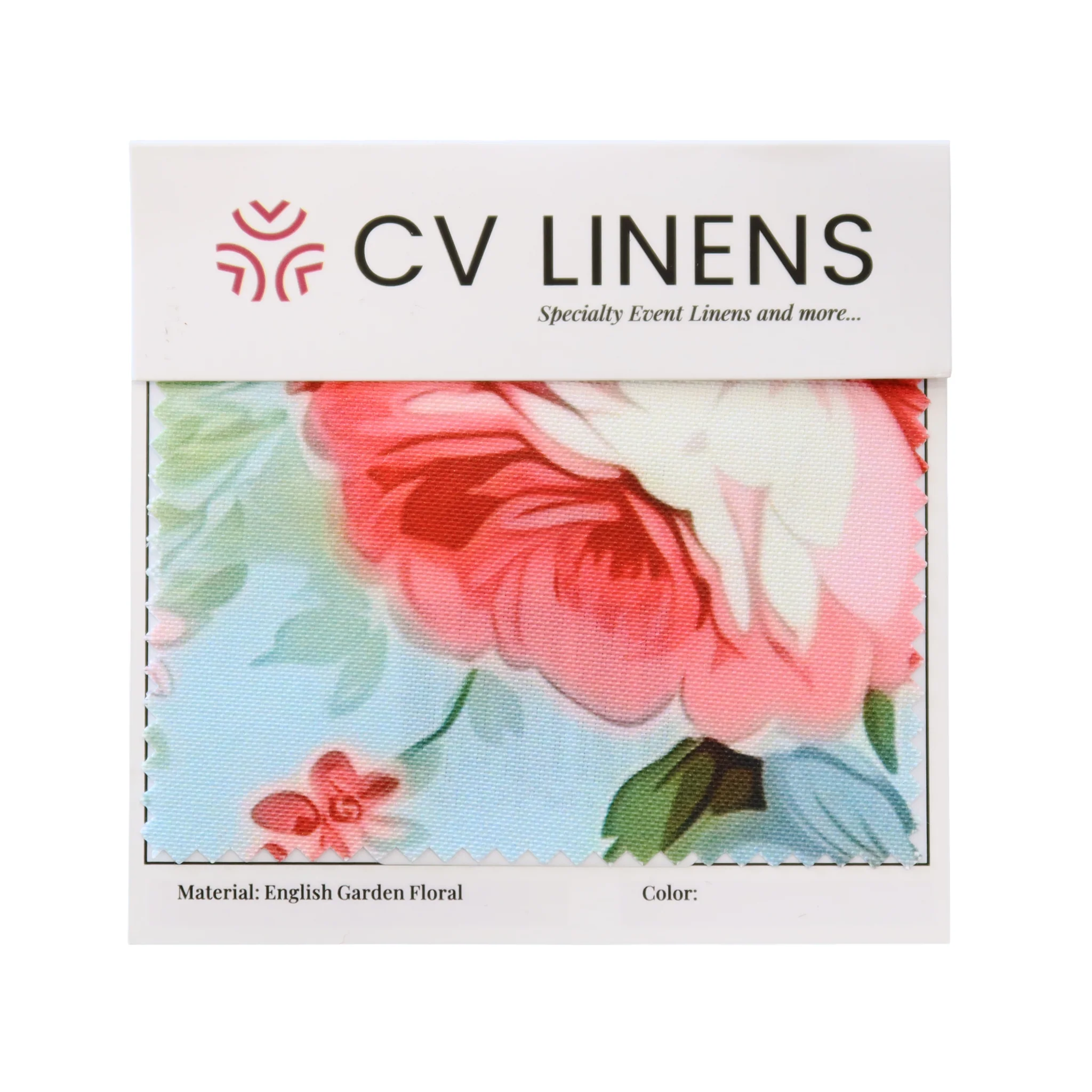 English Garden Floral Swatch Card