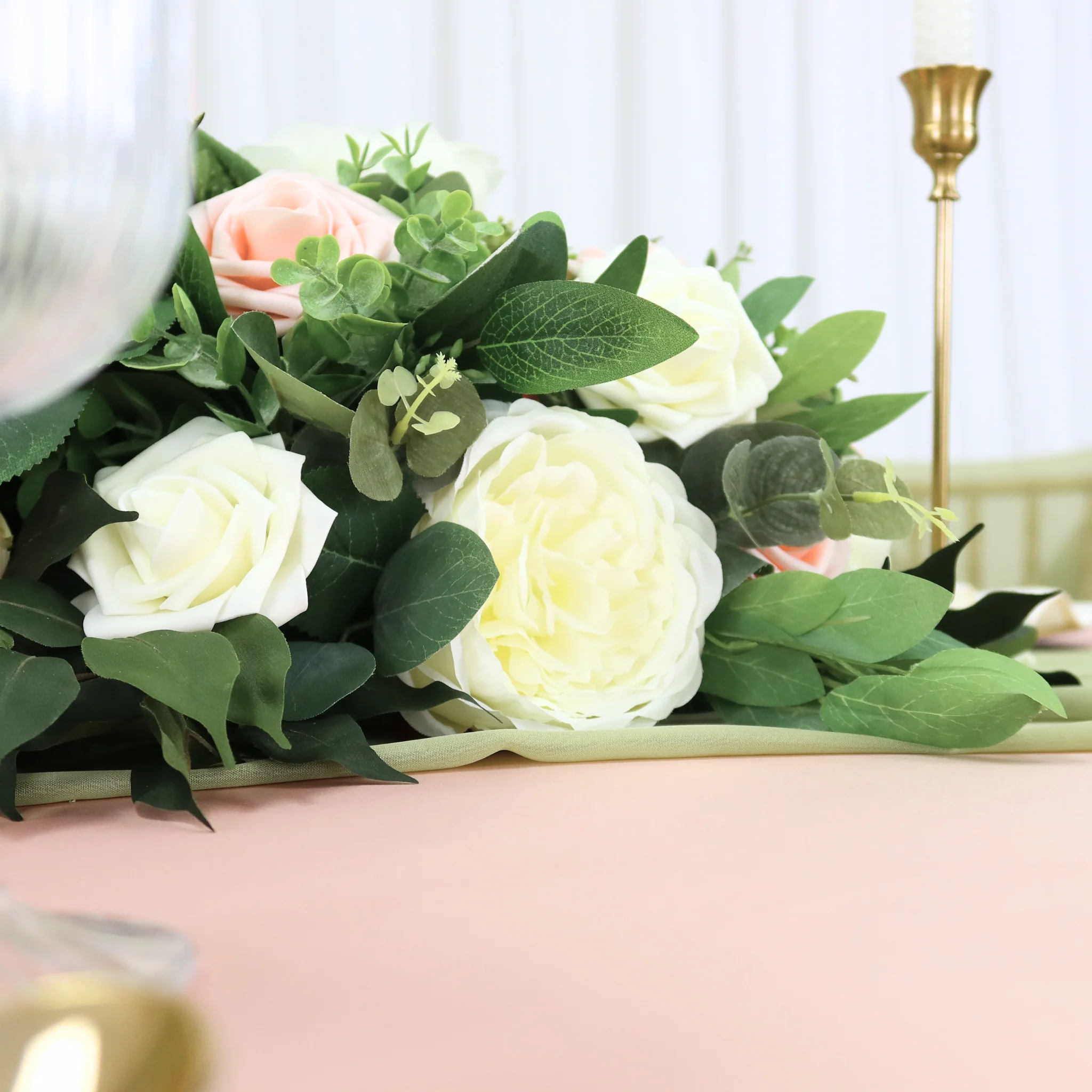 Eucalyptus Artificial Silk Greenery Bush Bundle - Image 2