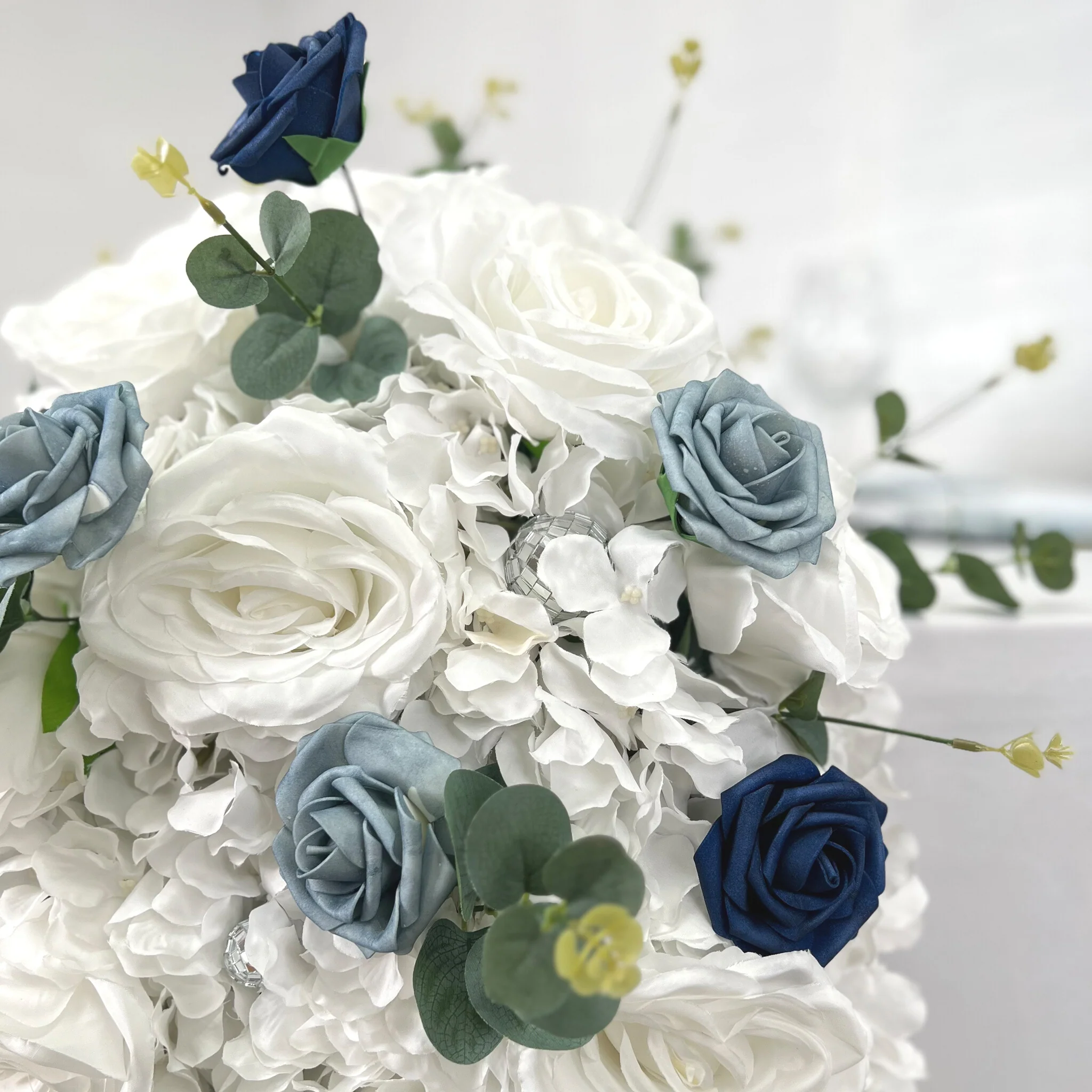 Eucalyptus Artificial Silk Greenery Bush Bundle - Image 8