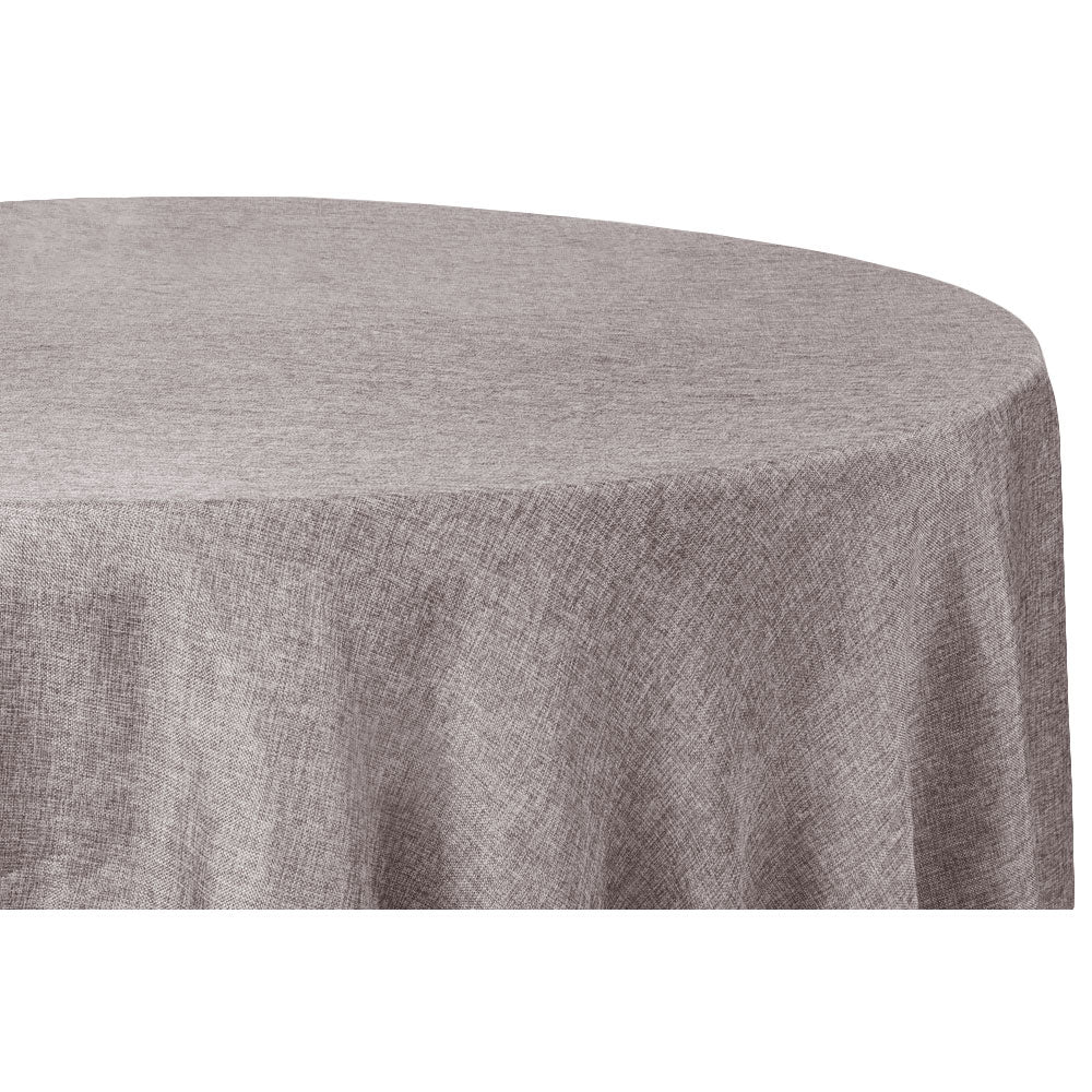 Faux Burlap Tablecloth 120" Round - Gray - Image 2