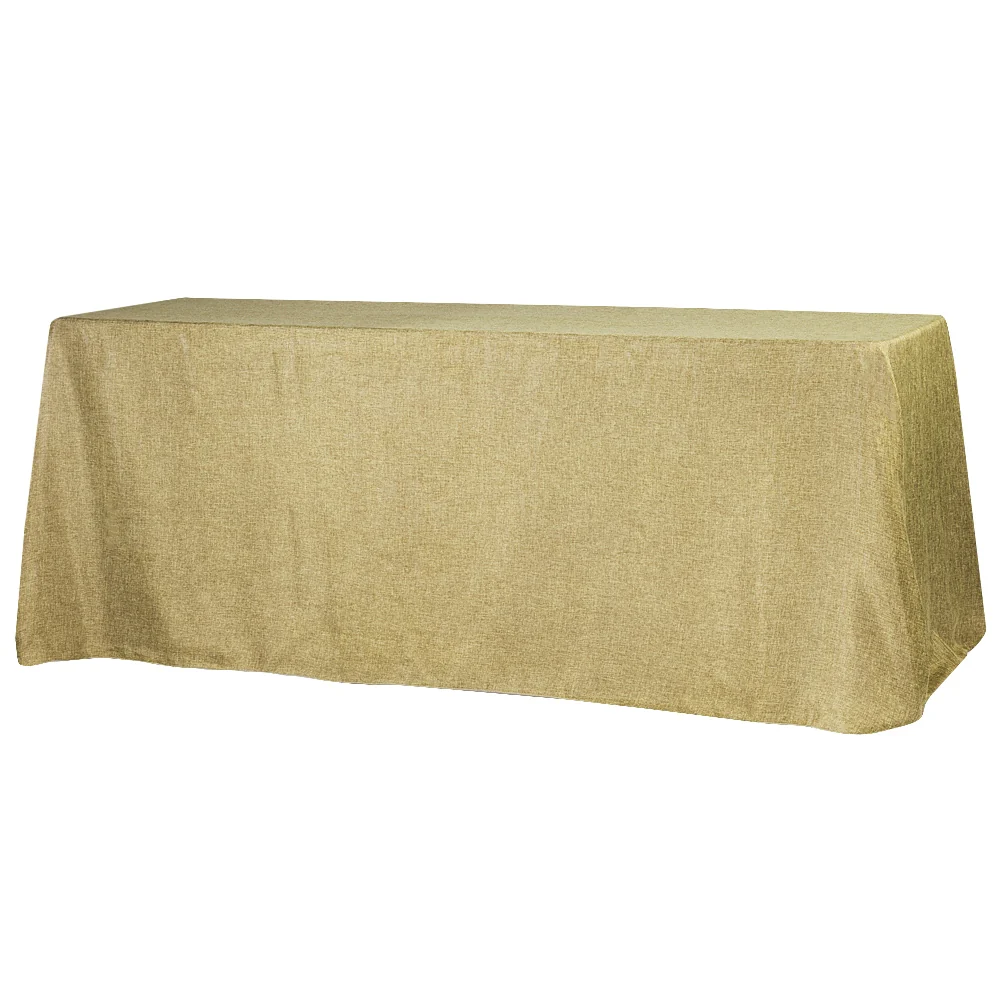 Faux Burlap Tablecloth 90"x132" Rectangular - Natural Tan