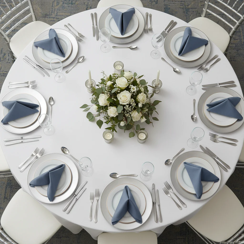Faux Denim Napkin 20"x20" - Dark Blue - Image 2