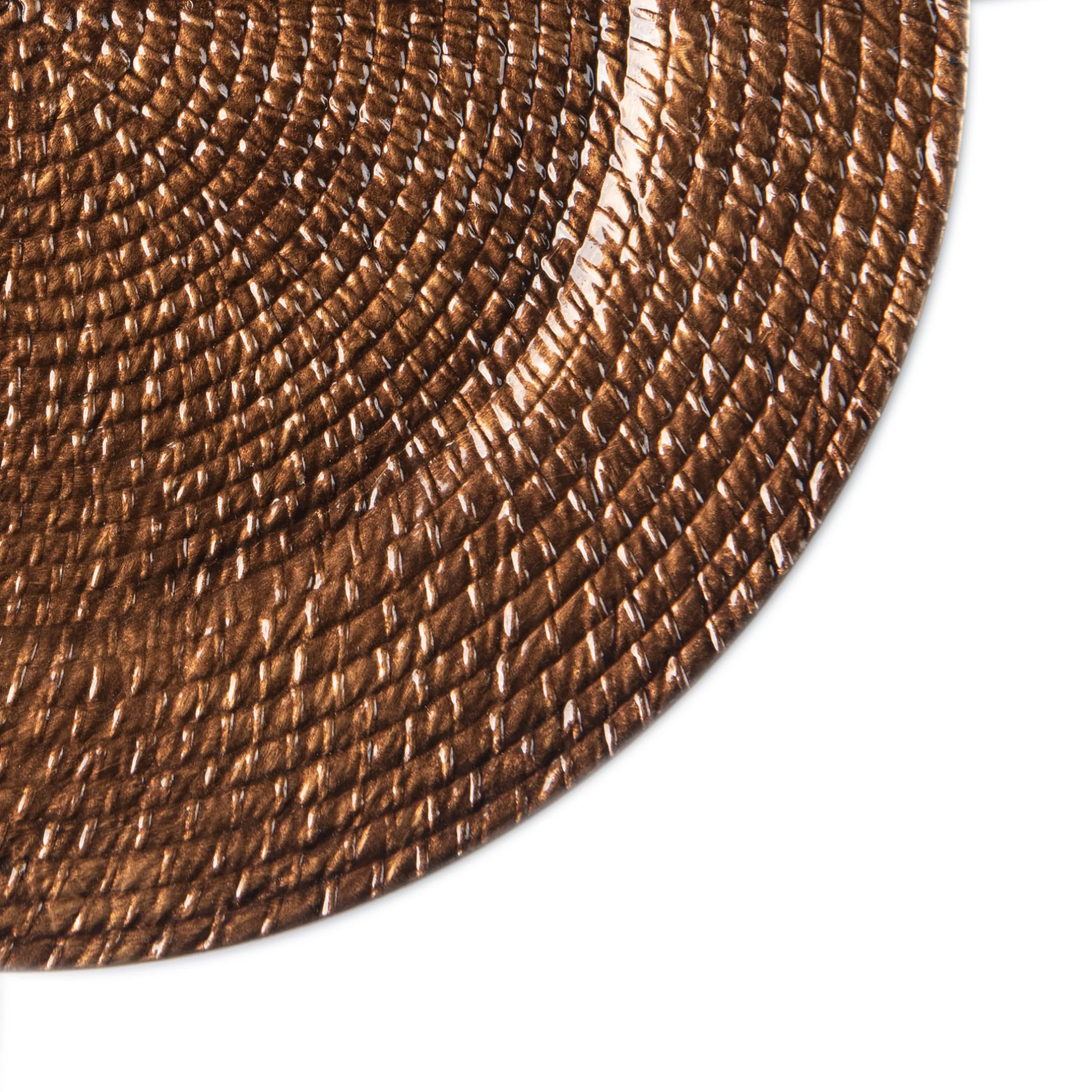 Faux Rattan Braided Acrylic Charger Plate - Brown - Image 6