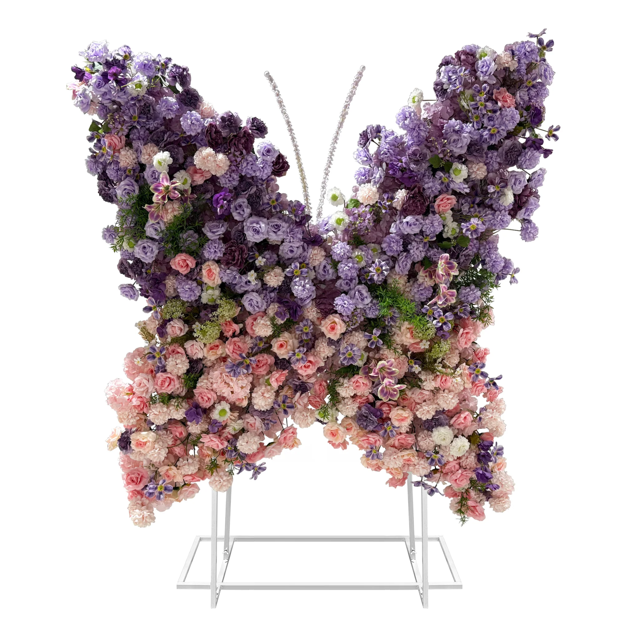 Artificial 3D Floral for Butterfly Backdrop Stand - Lavender/Pink