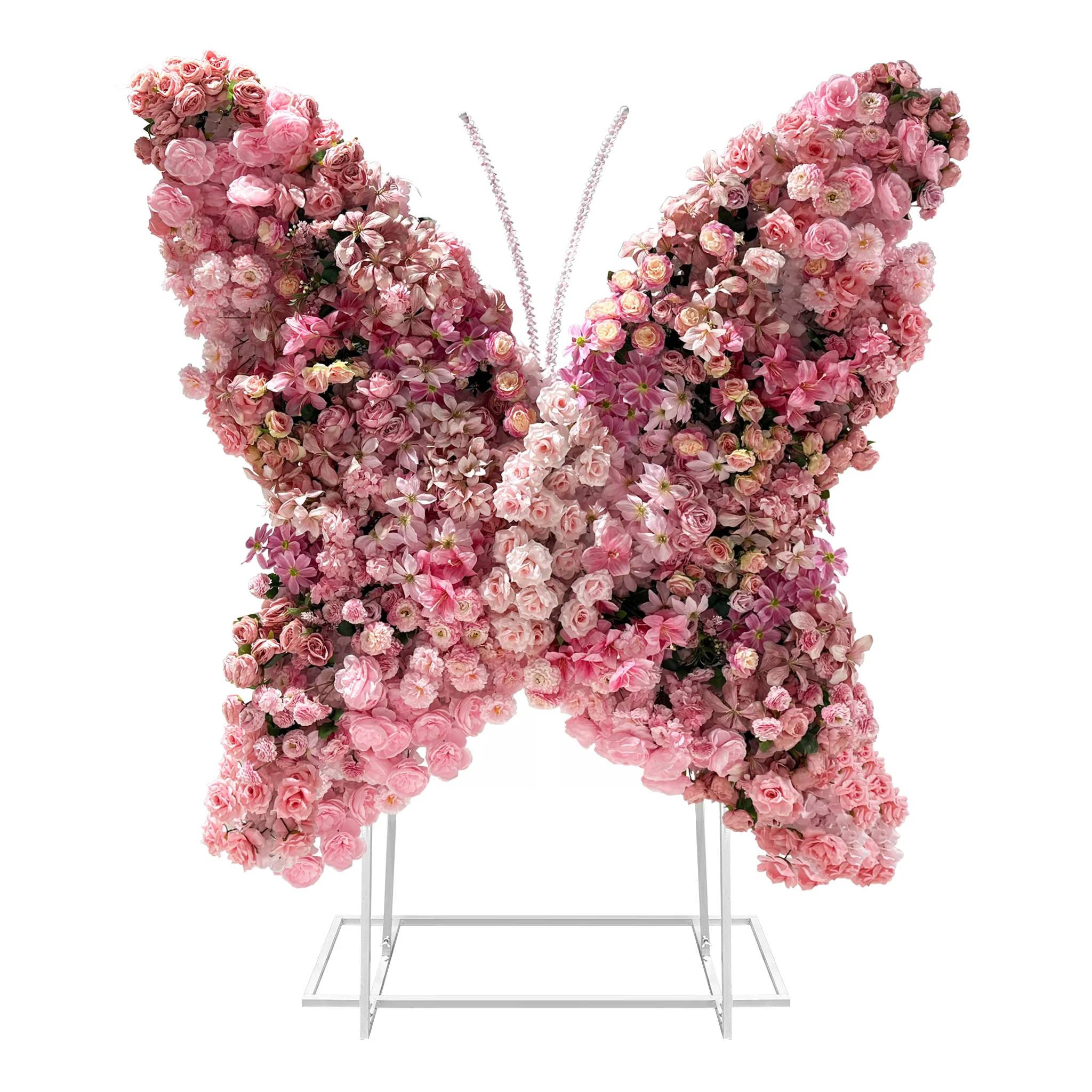 Artificial 3D Floral for Butterfly Backdrop Stand - Pink