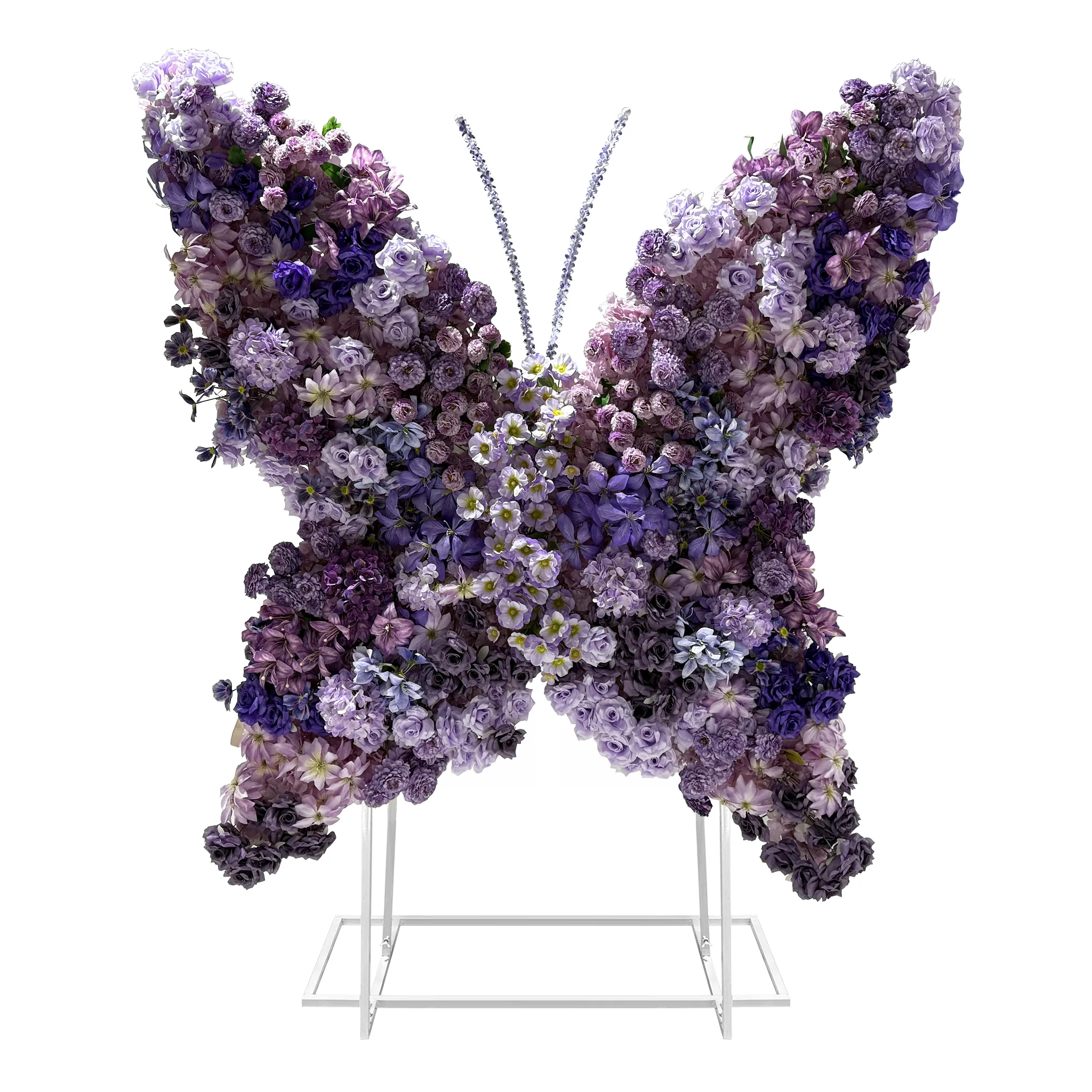 Artificial 3D Floral for Butterfly Backdrop Stand - Purple