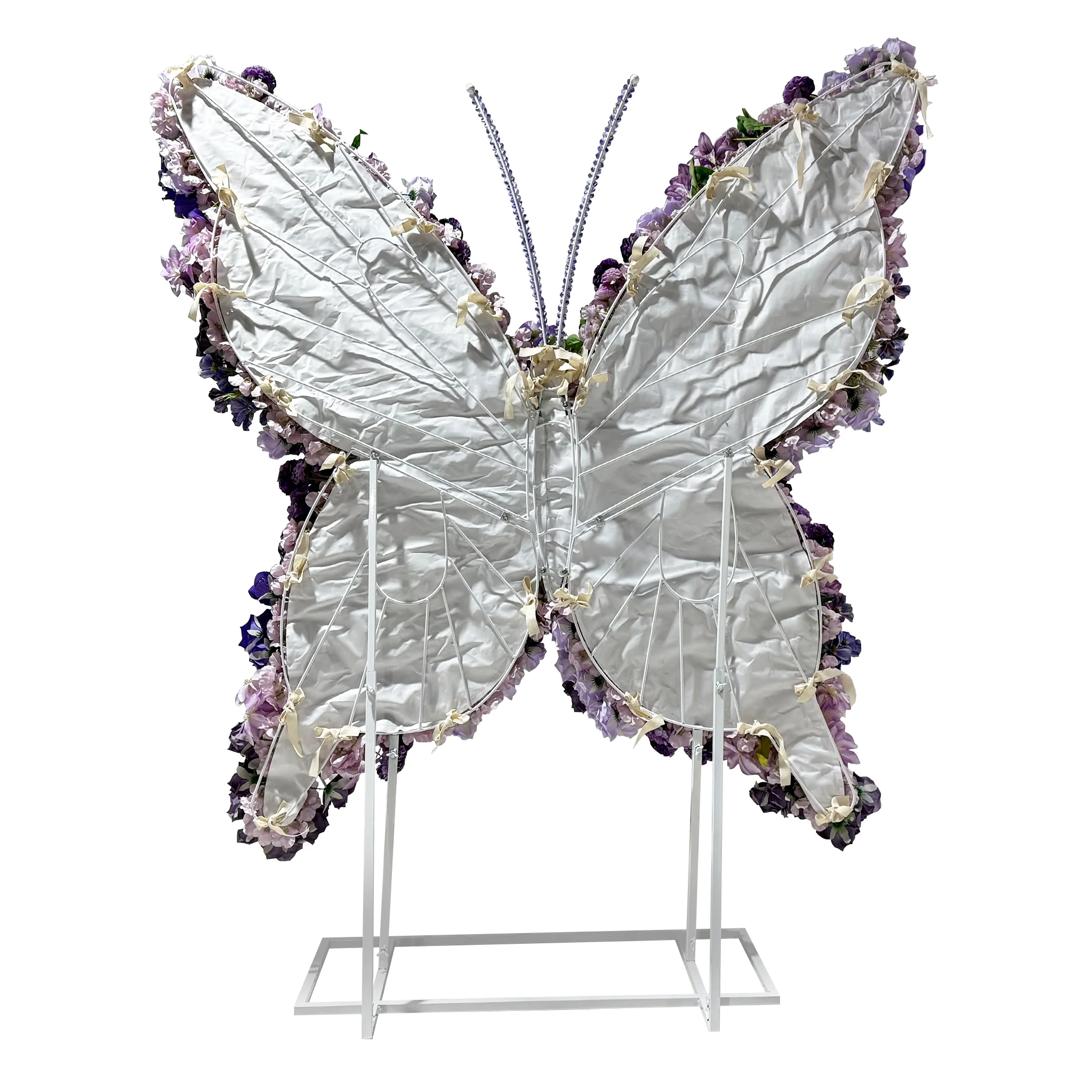 Artificial 3D Floral for Butterfly Backdrop Stand - Purple - Image 3