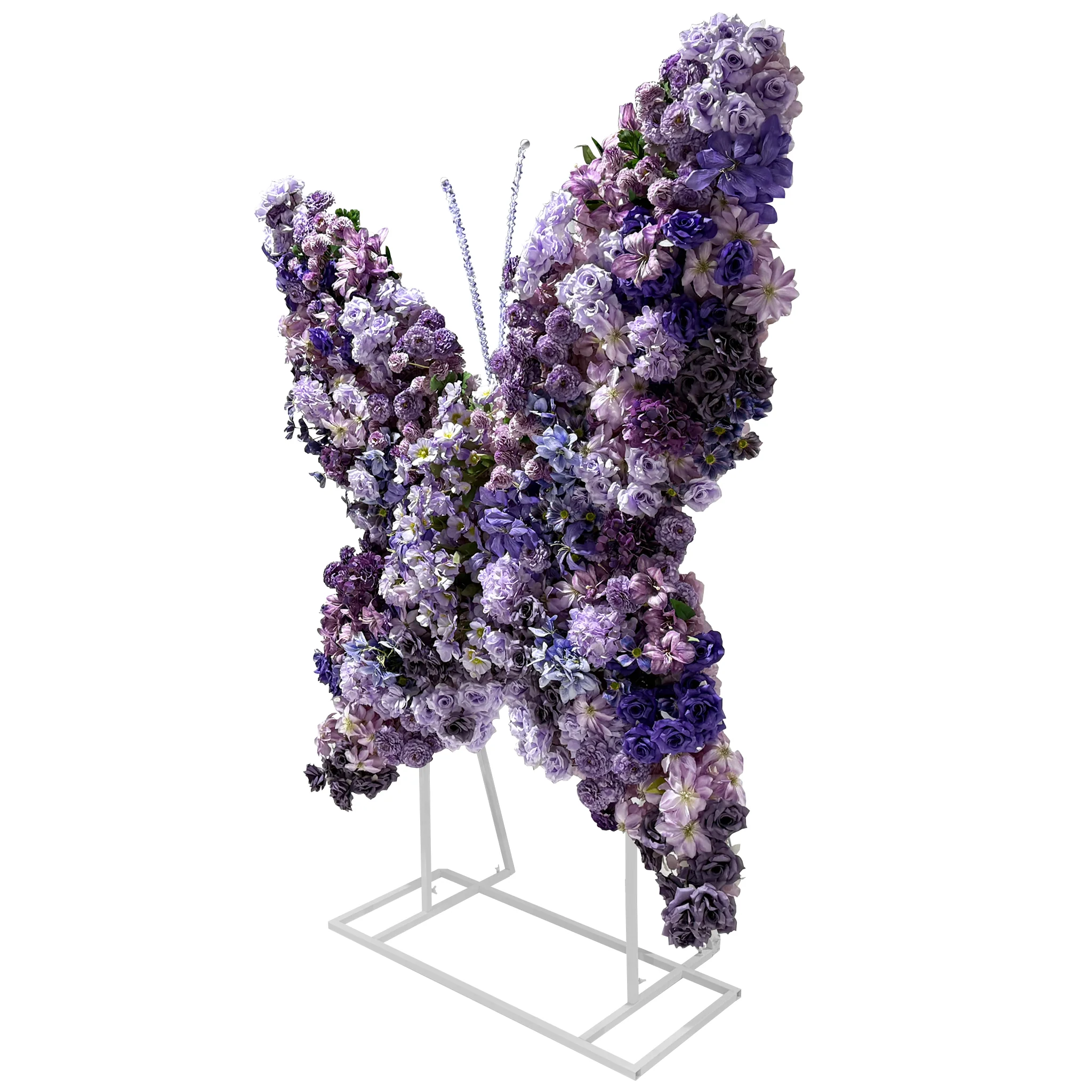 Artificial 3D Floral for Butterfly Backdrop Stand - Purple - Image 4