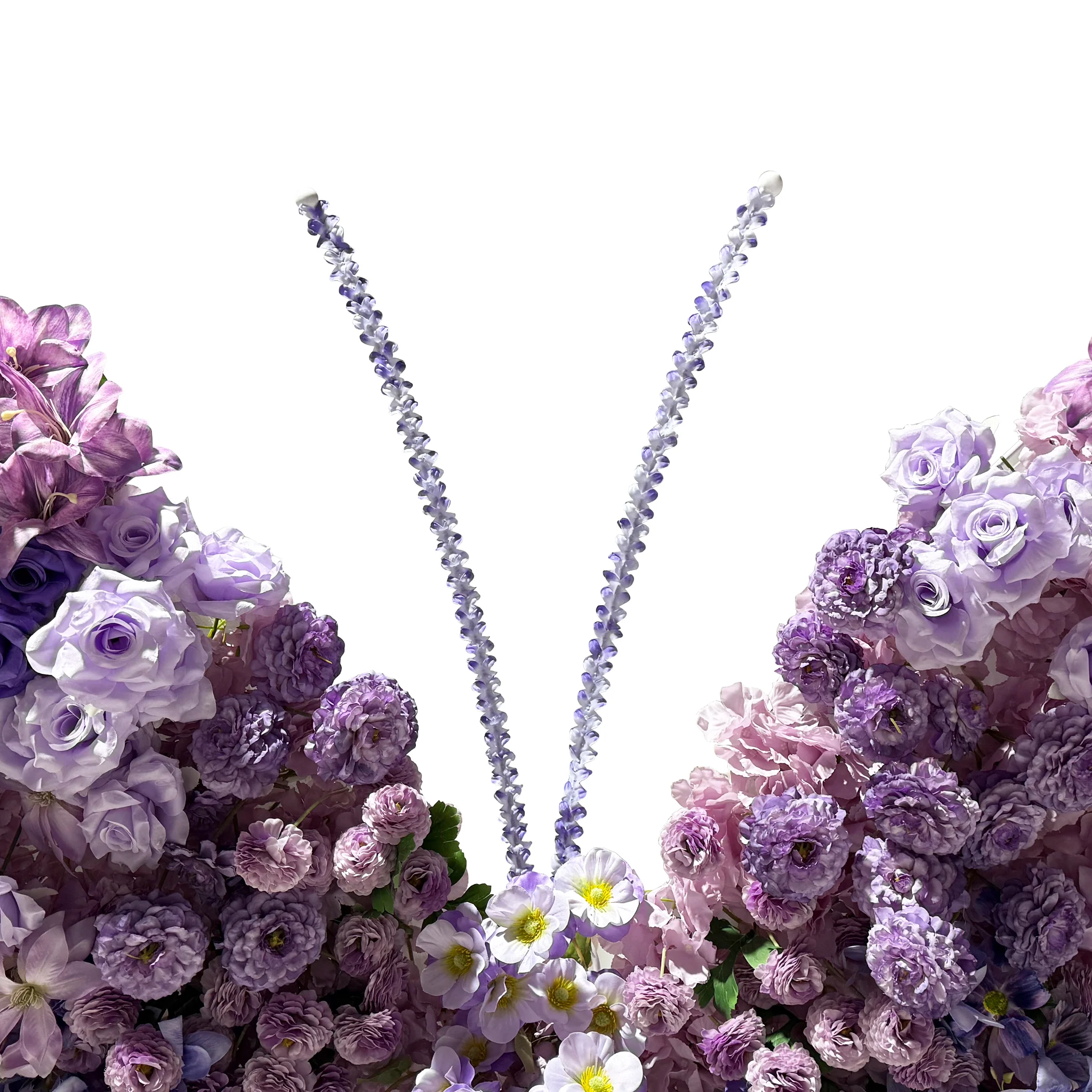 Artificial 3D Floral for Butterfly Backdrop Stand - Purple - Image 5