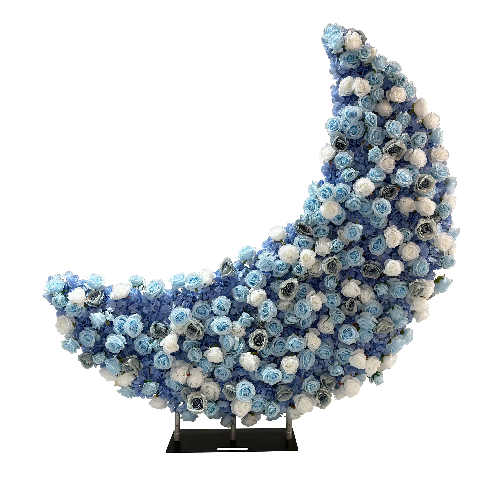 Floral 3D Backdrop for Crescent Moon Stand - Baby Blue