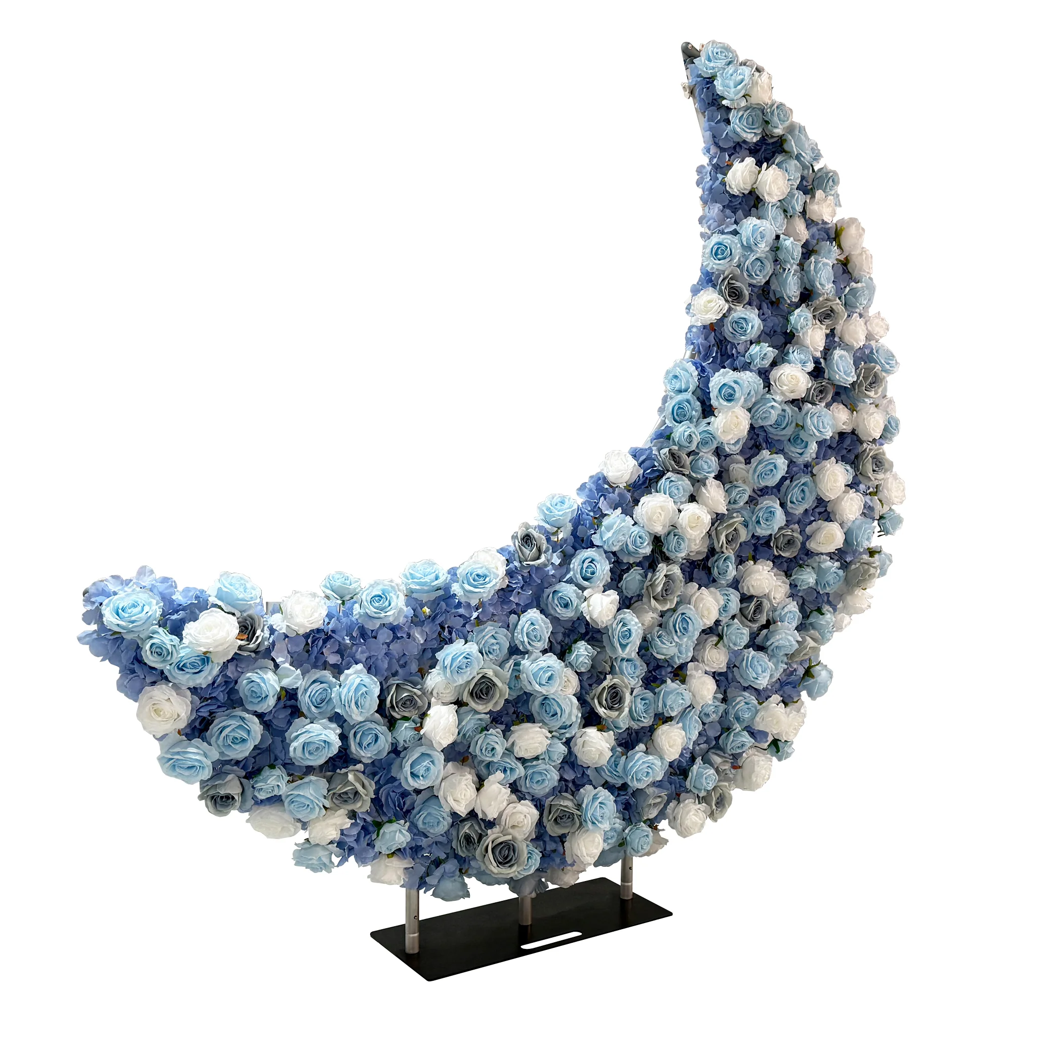 Floral 3D Backdrop for Crescent Moon Stand - Baby Blue - Image 3