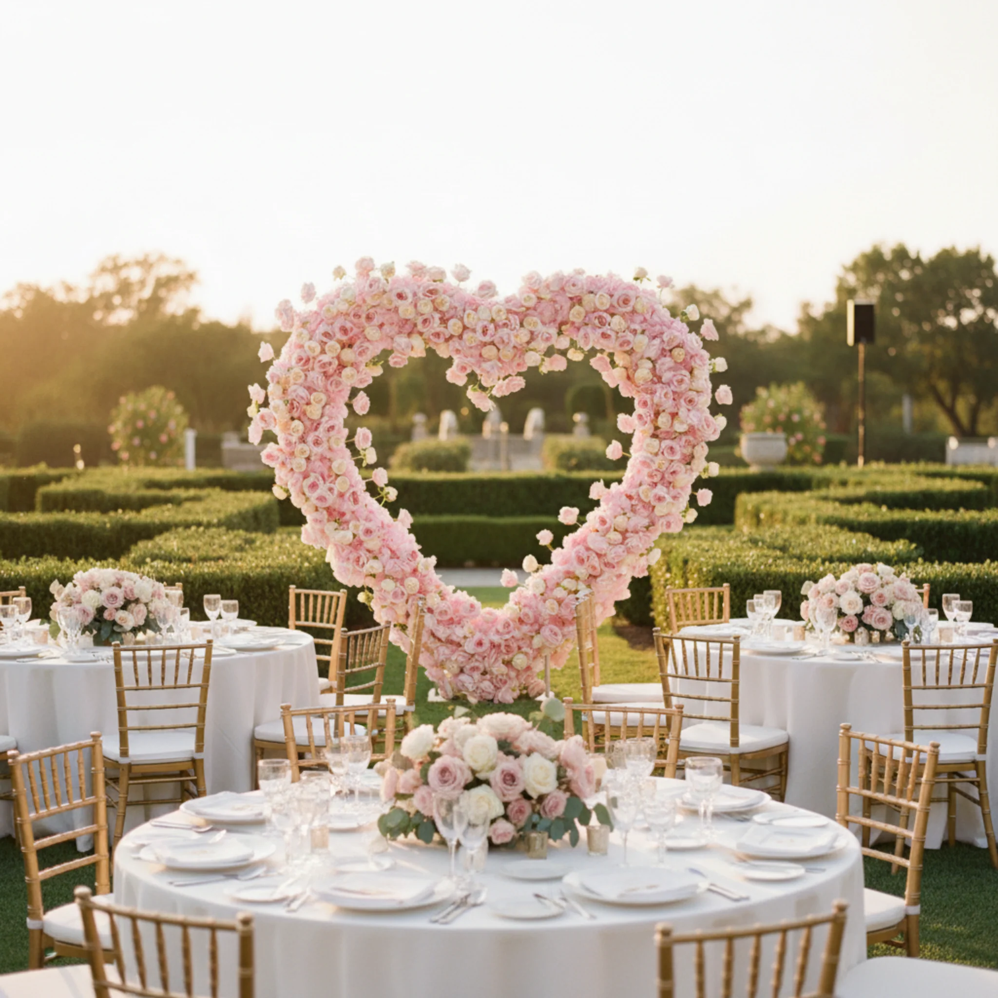 Floral 3D Backdrop for Open Heart Stand - Pink - Image 13