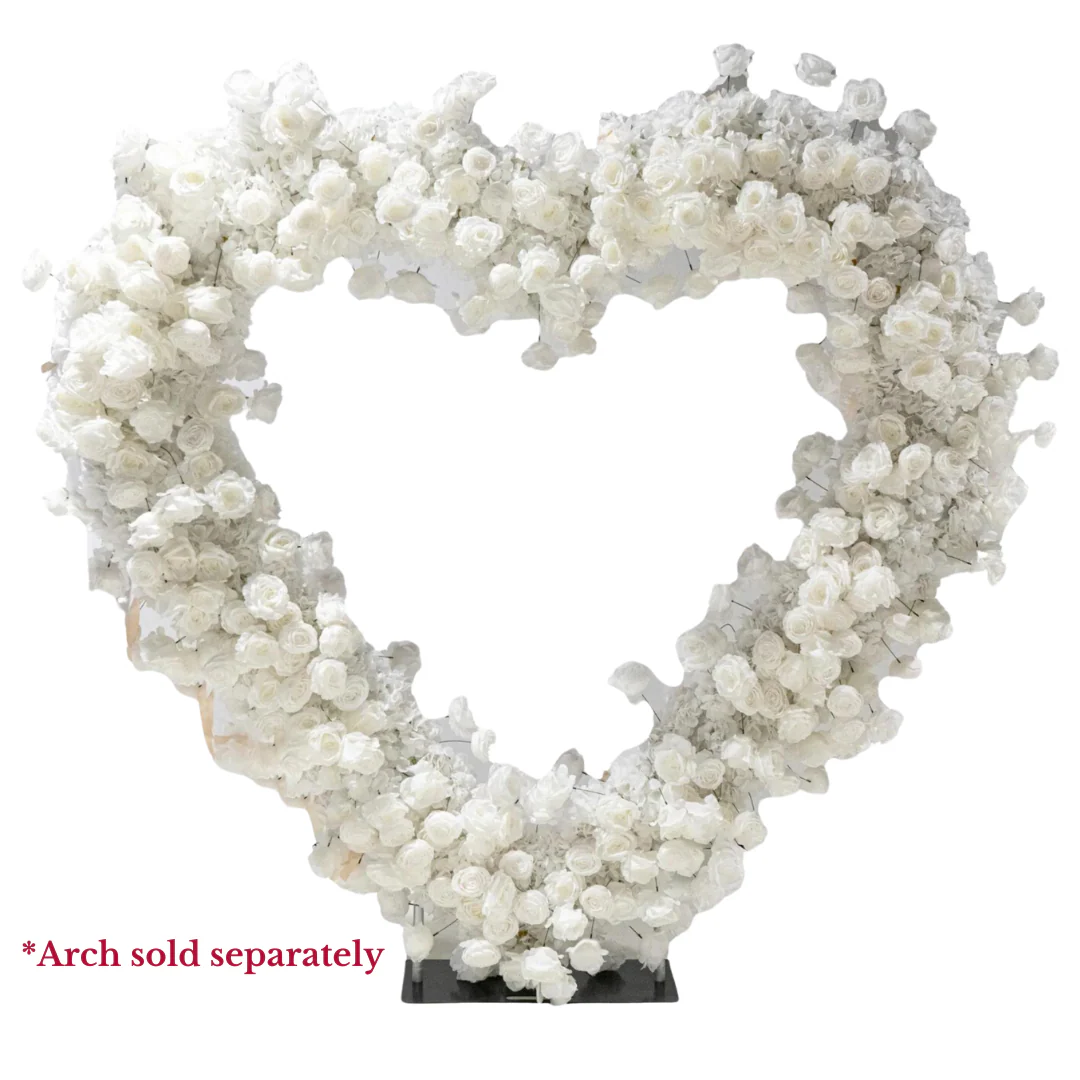 Floral 3D Backdrop for Open Heart Stand - White - Image 6