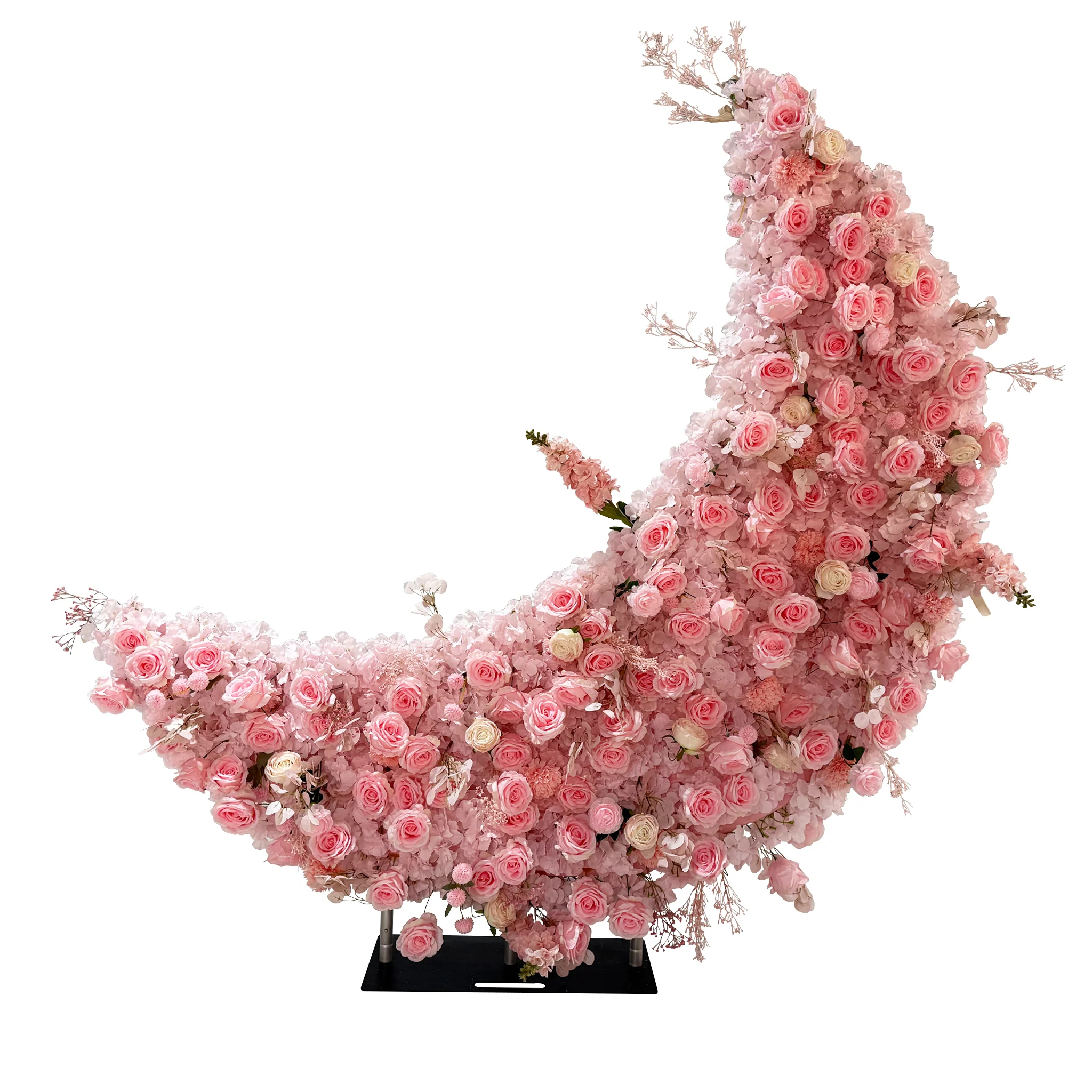 Floral 3D Backdrop for Crescent Moon Stand - Pink