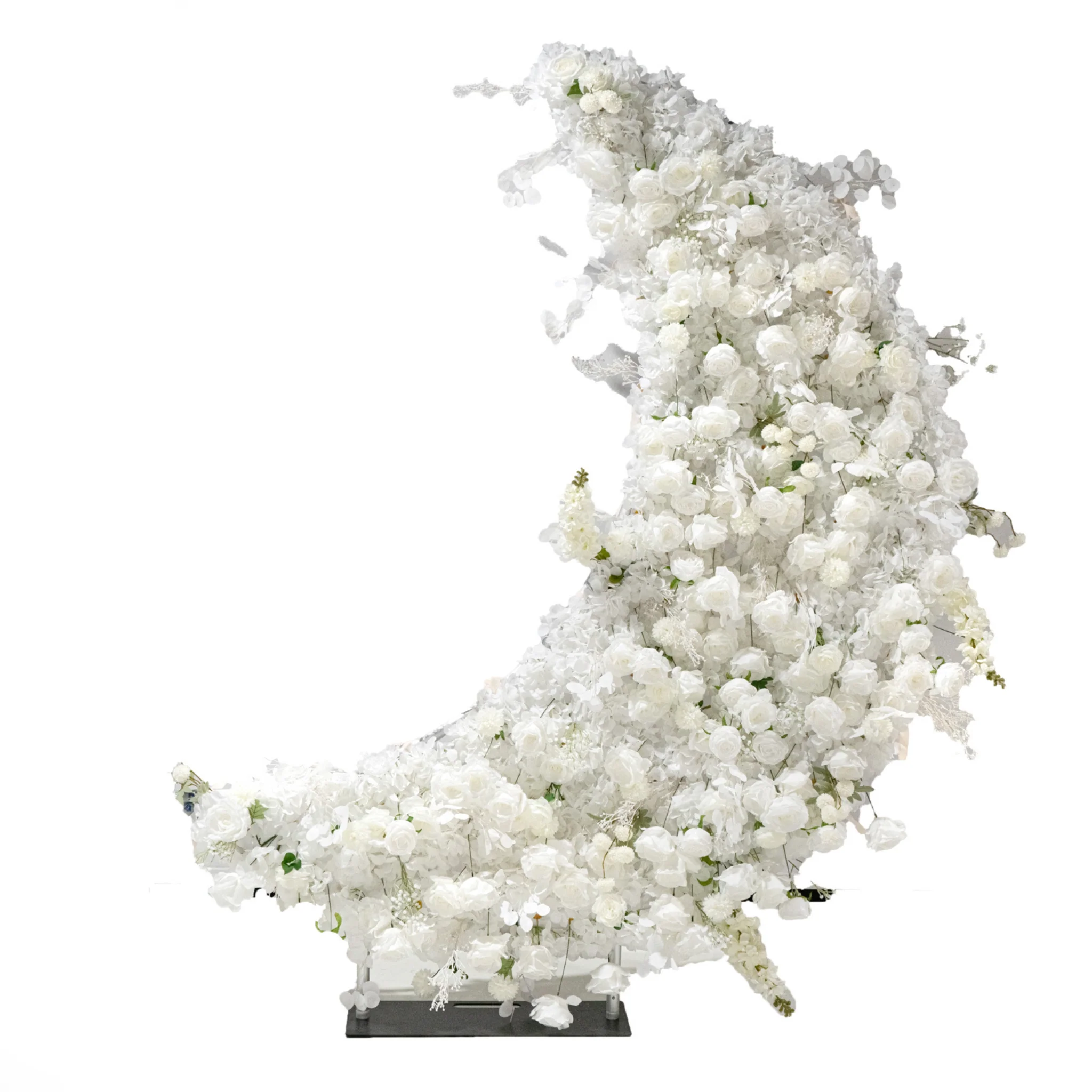 Floral 3D Backdrop for Crescent Moon Stand - White