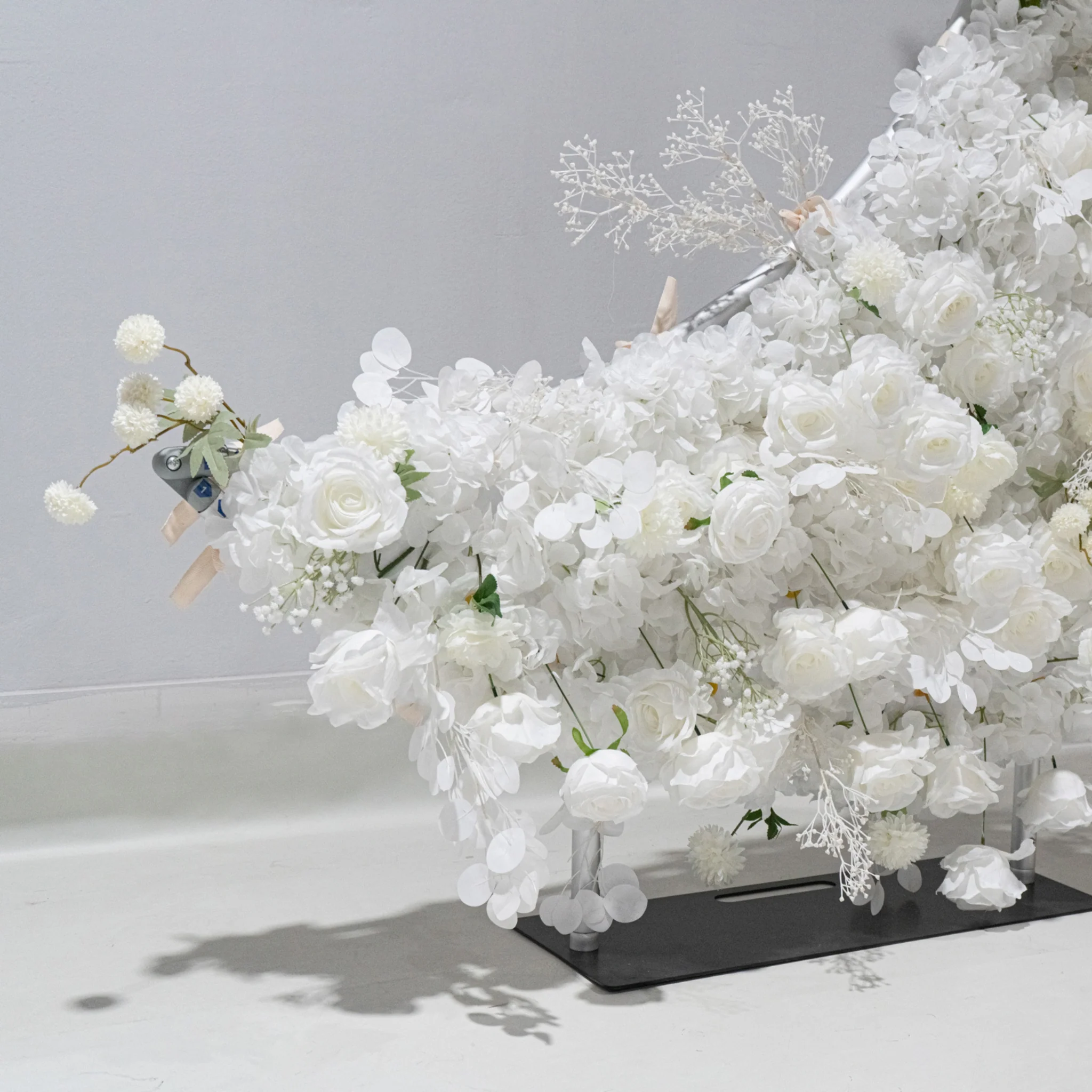 Floral 3D Backdrop for Crescent Moon Stand - White - Image 6