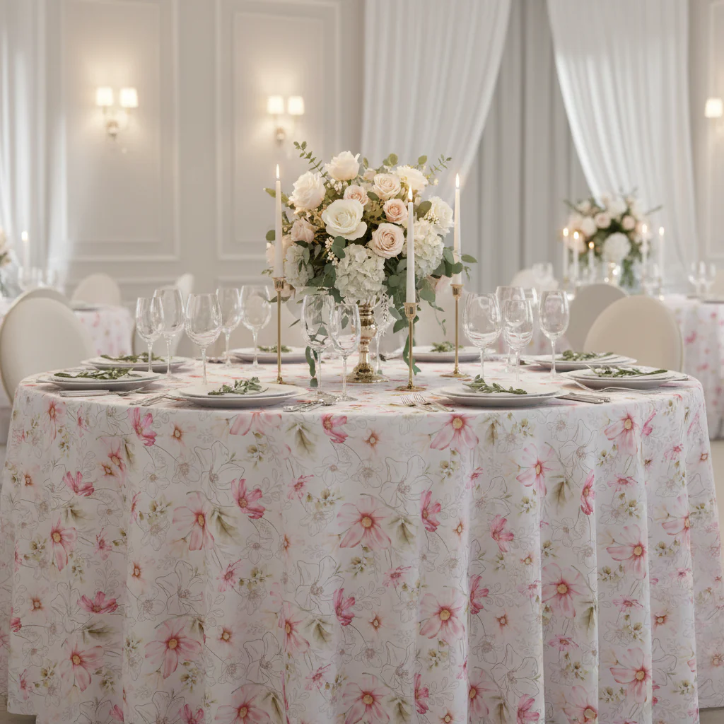 Floral Haze 108" Round Tablecloth