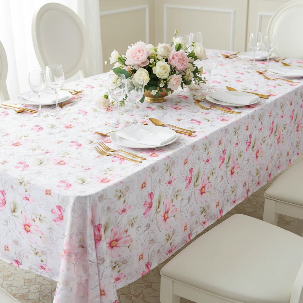 Floral Haze 60"x120" Rectangular Tablecloth