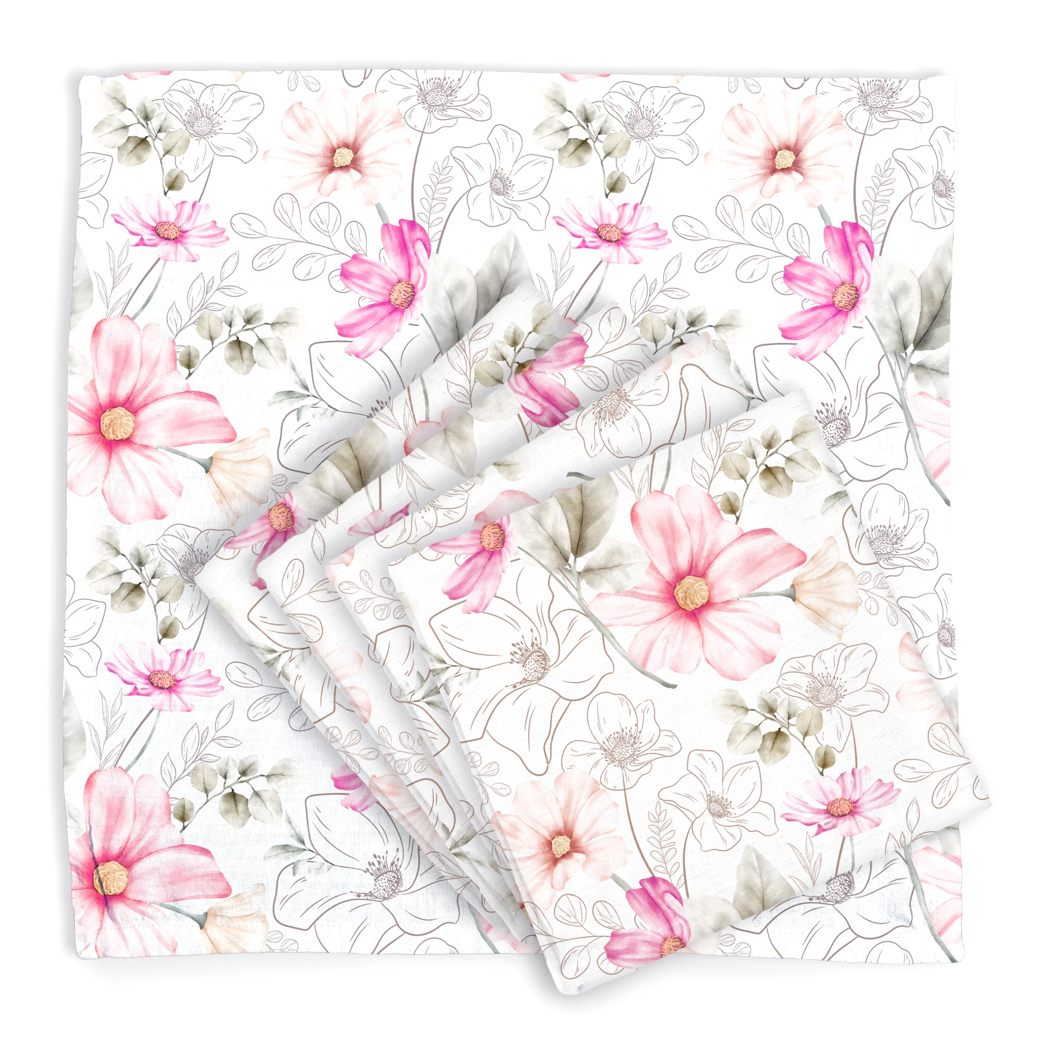 5 pcs/pk Floral Haze 20"x20" Napkin - Image 2