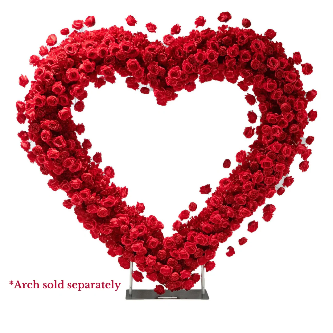 Floral 3D Backdrop for Open Heart Stand - Red - Image 7