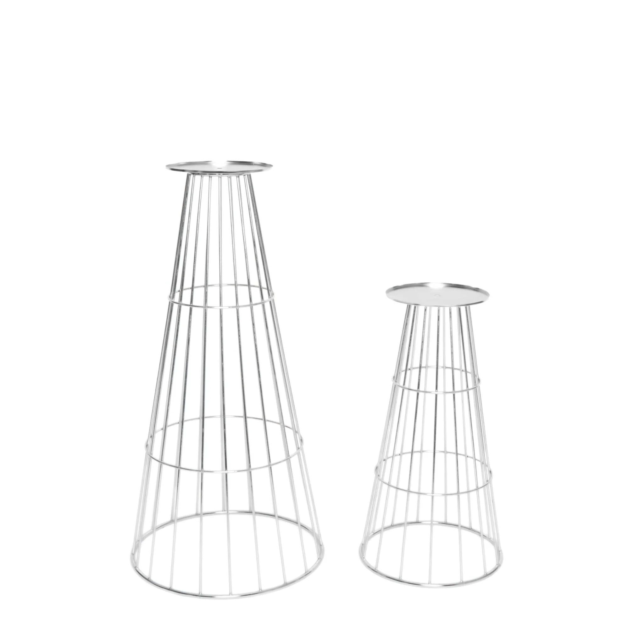 Flower Centerpiece Pedestal Stands (4 pcs/set) - Silver - Image 8