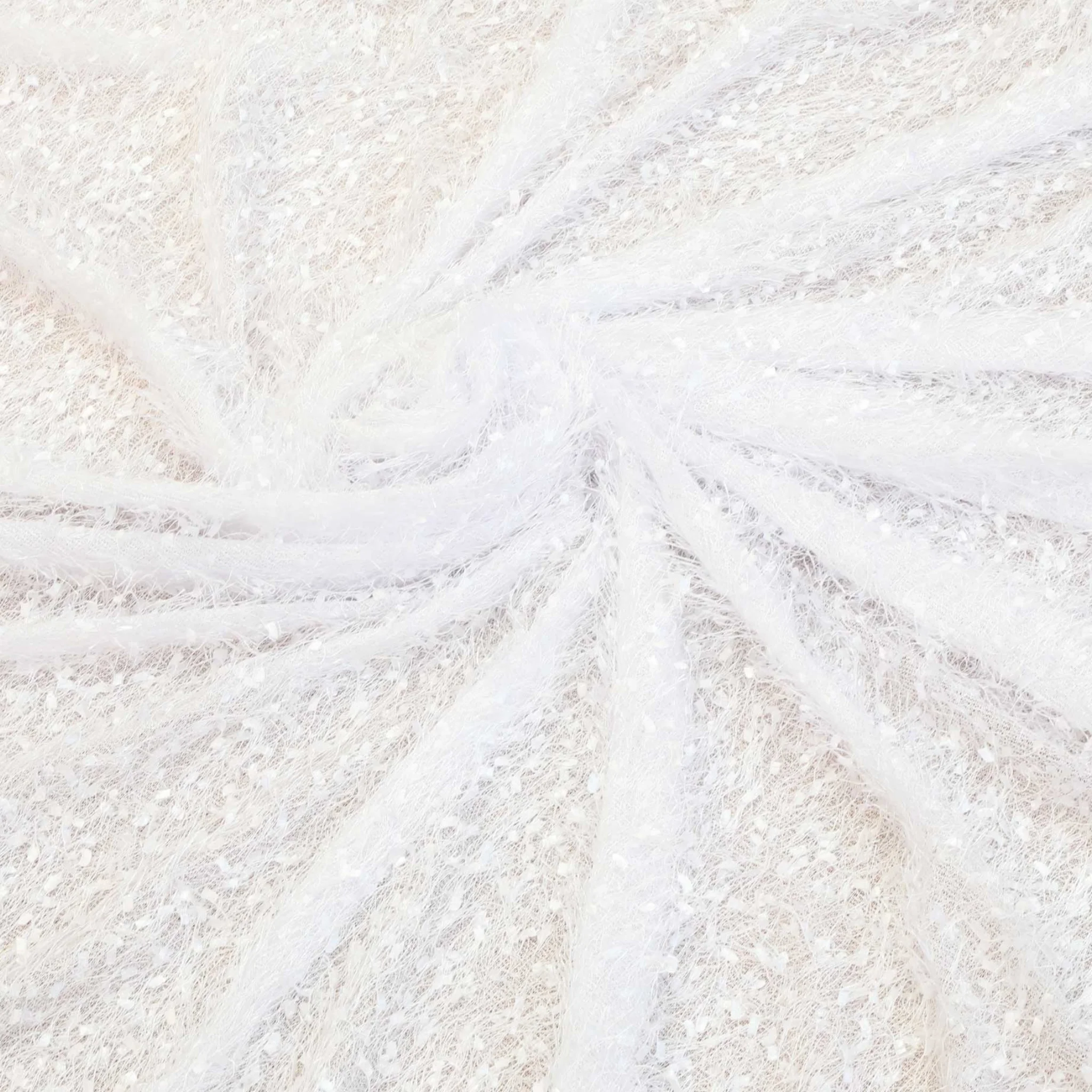 Flurries 90"x132" Rectangular Tablecloth - White - Image 2