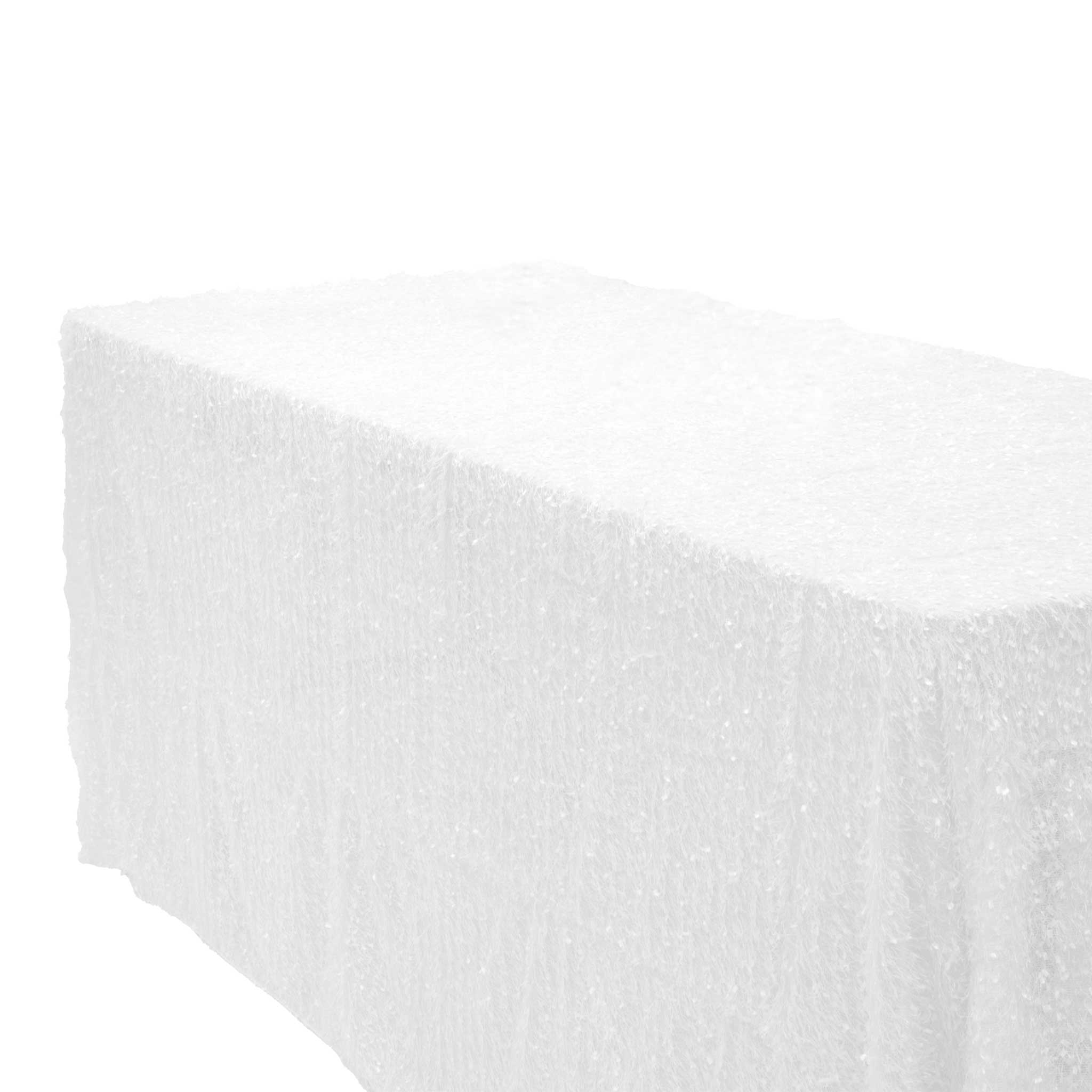Flurries 90"x132" Rectangular Tablecloth - White - Image 6